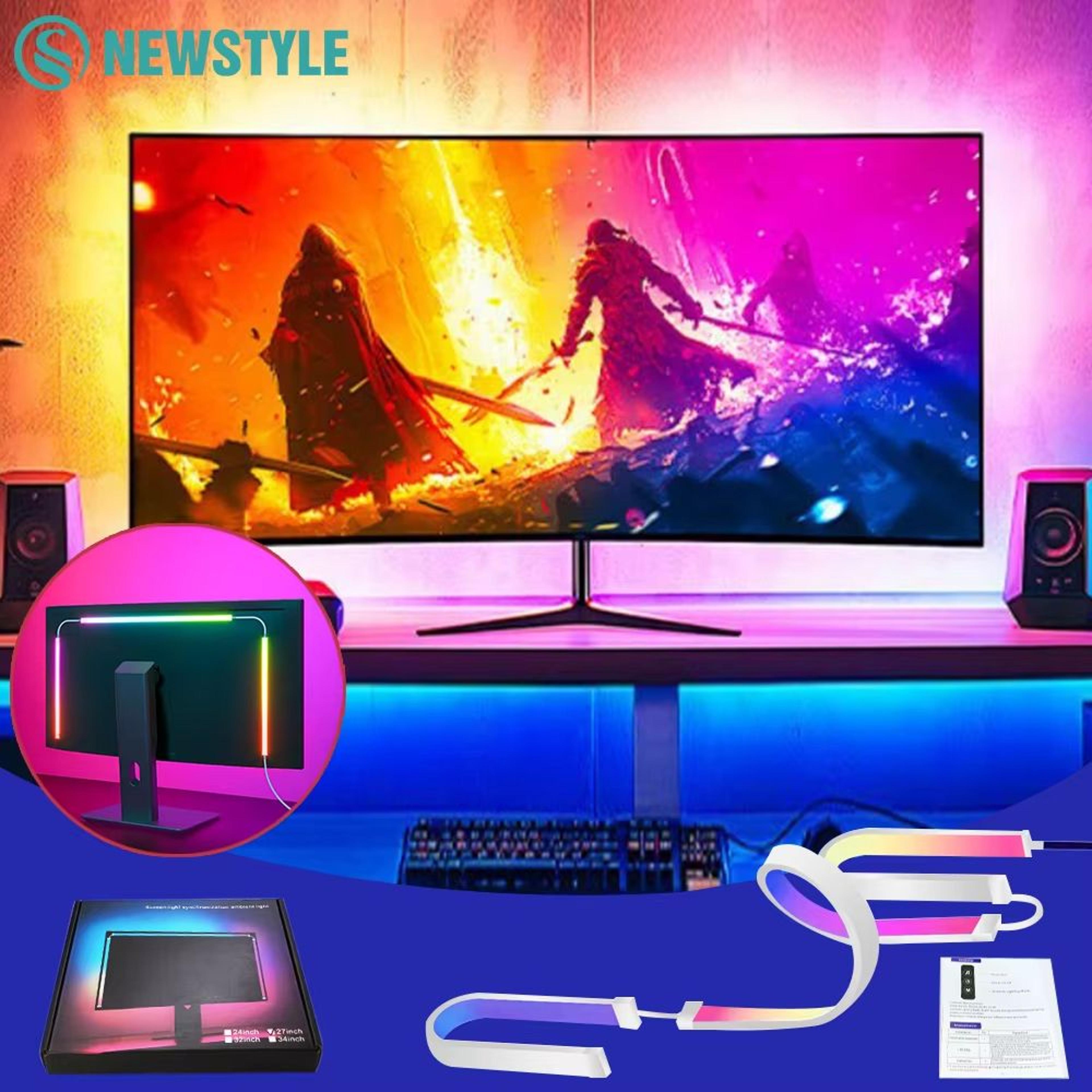smart rgb gaming light strip – sync ambient backlight for pc monitor with app & diy color control