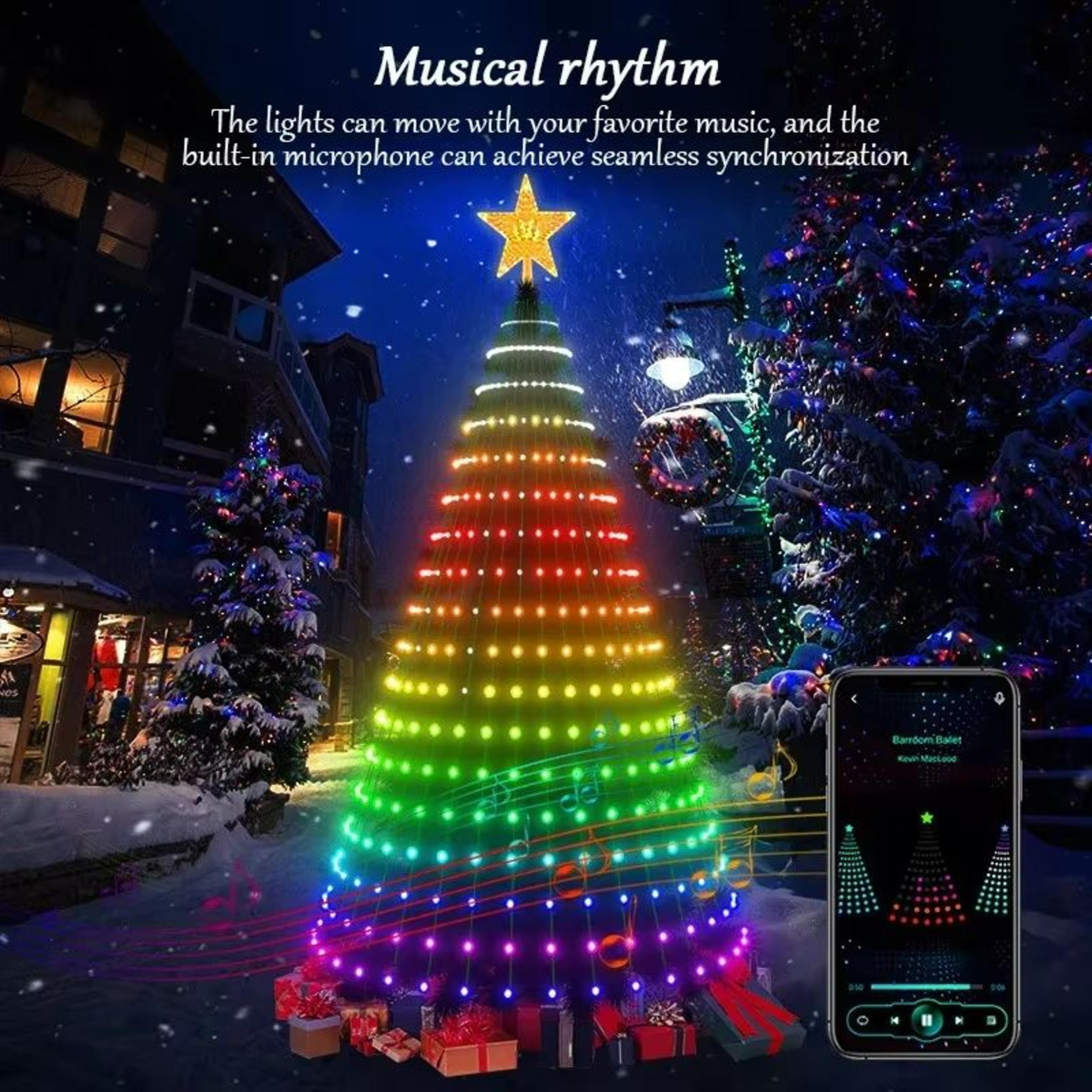 twinkly smart app-controlled led christmas tree string