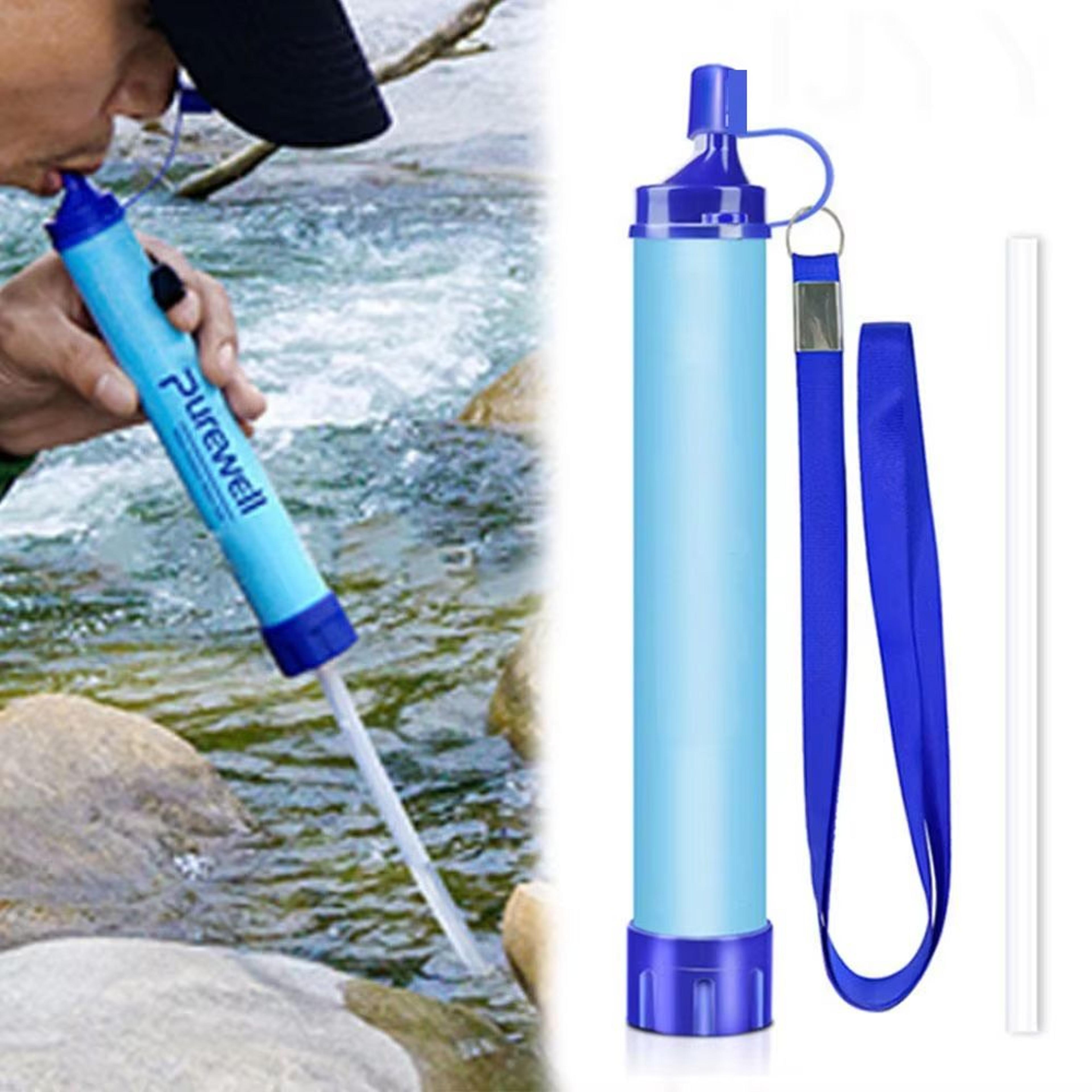 portable water filter straw – mini outdoor survival water purifier for camping, hiking & emergency use