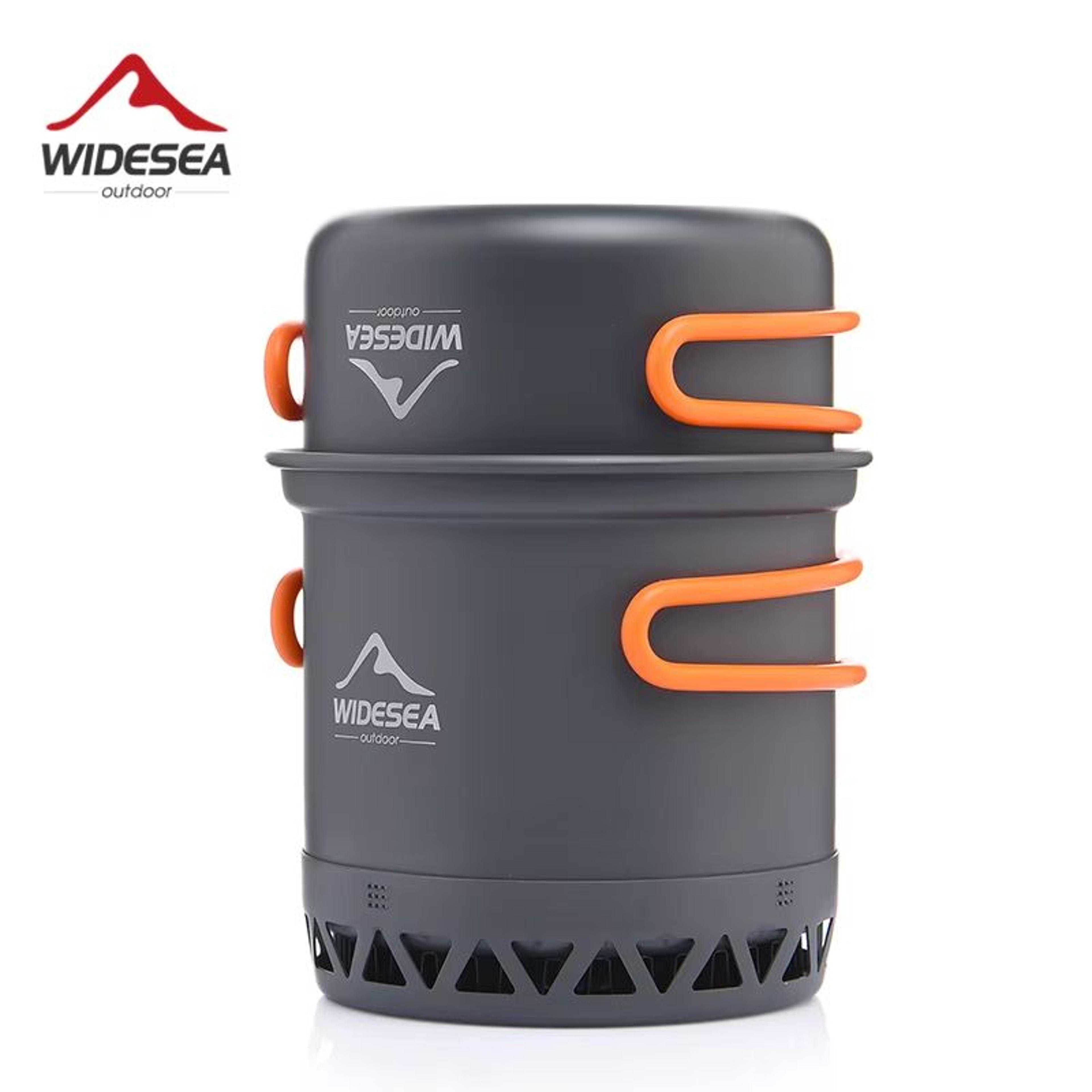 widesea camping cookware set 1.3l 2.3l pot kettle lightweight aluminum heat efficient outdoor cooking kit