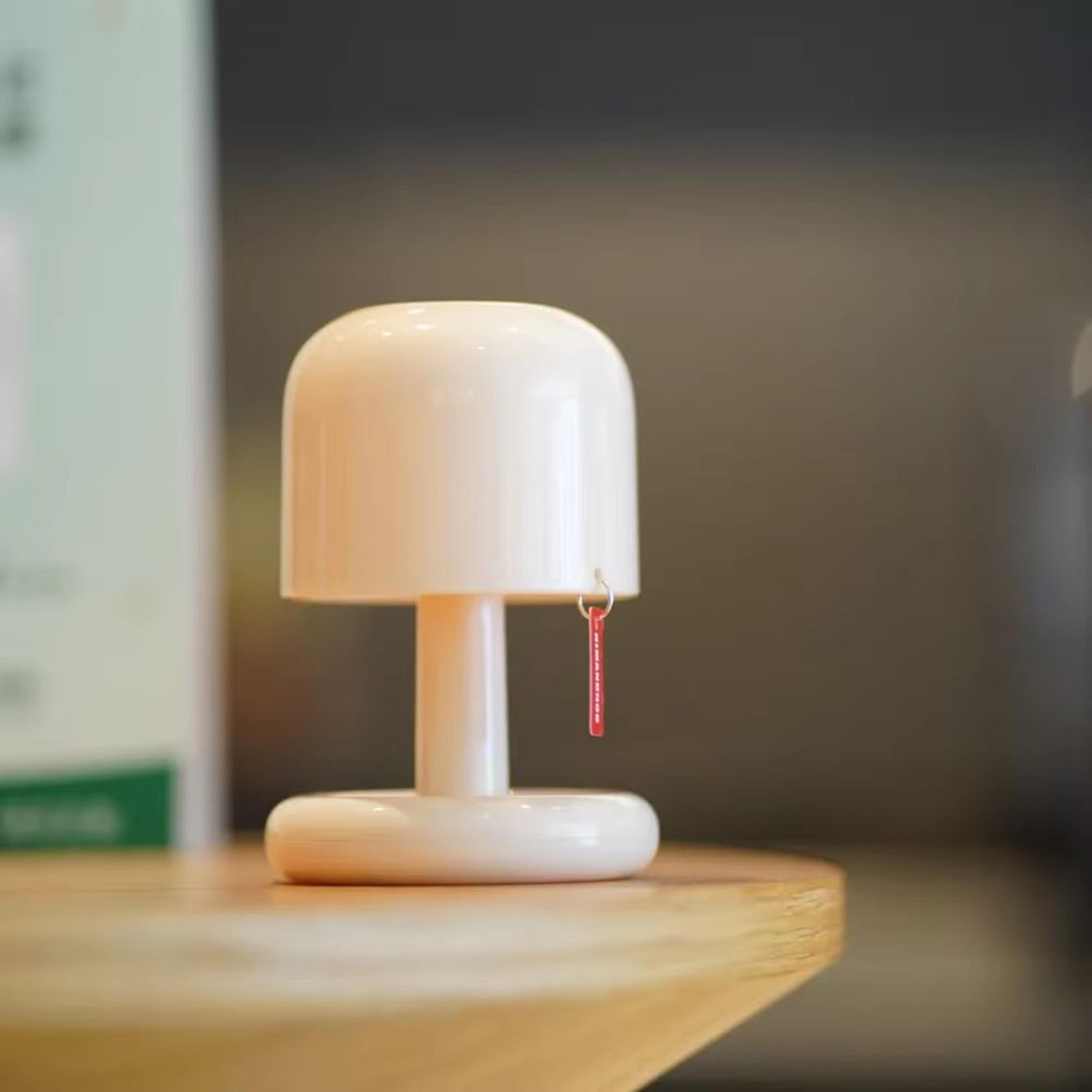 mini usb rechargeable mushroom style led night light sunset projection table lamp for home bedroom decor