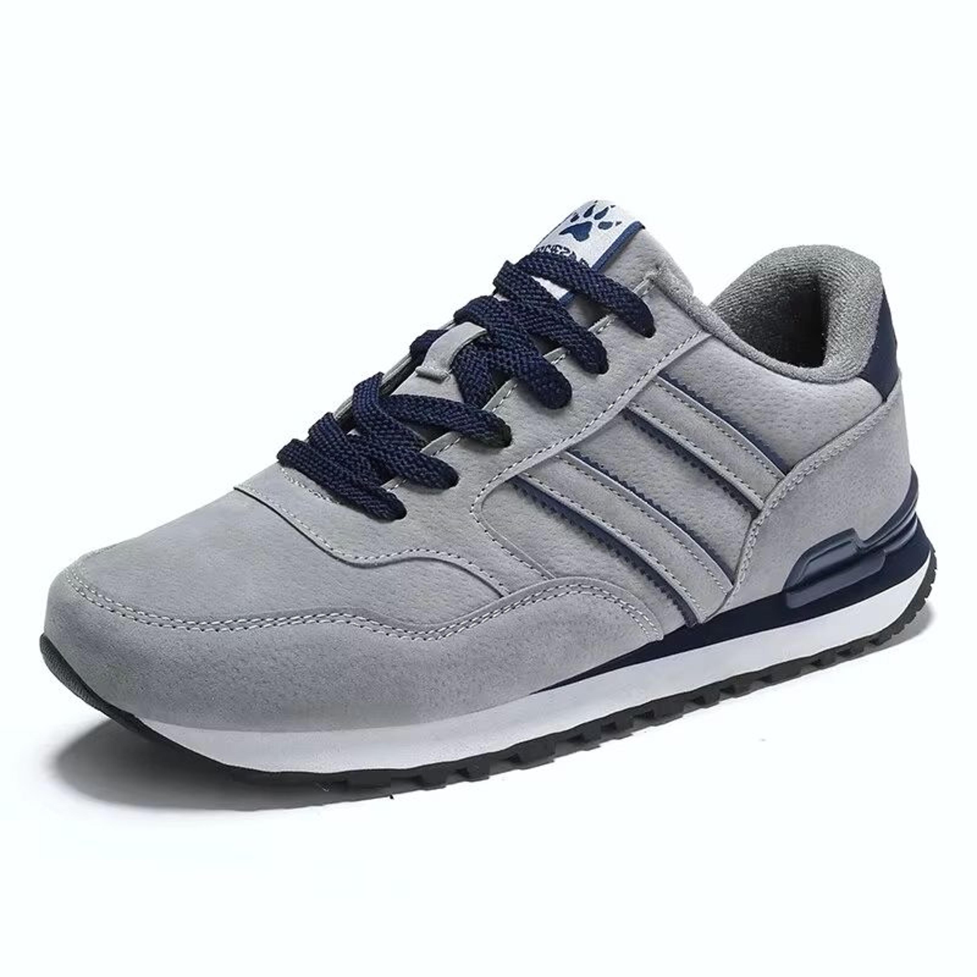 men casual sneakers – lightweight artificial leather lace up shoes