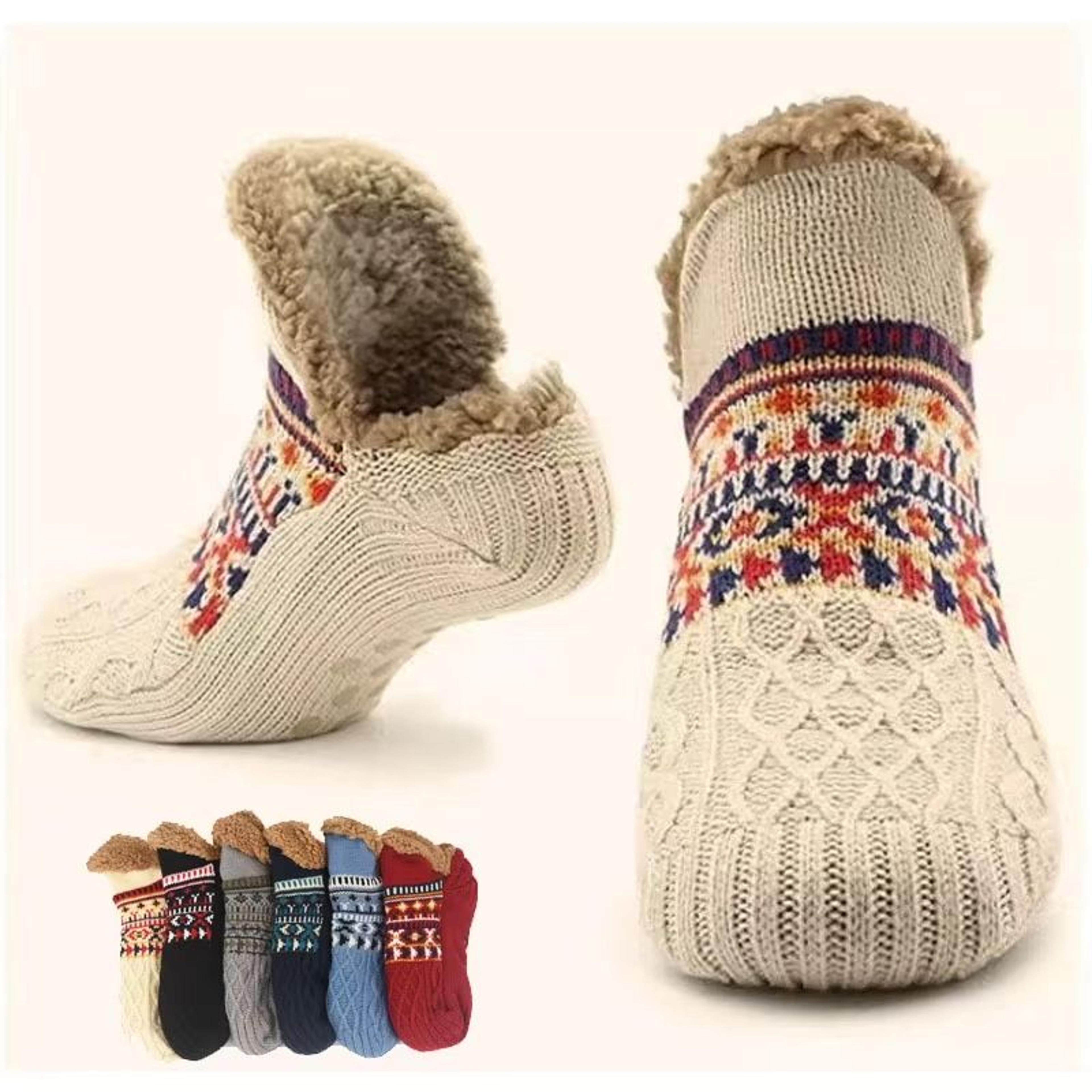 litwarm thermal fuzzy grip floor socks