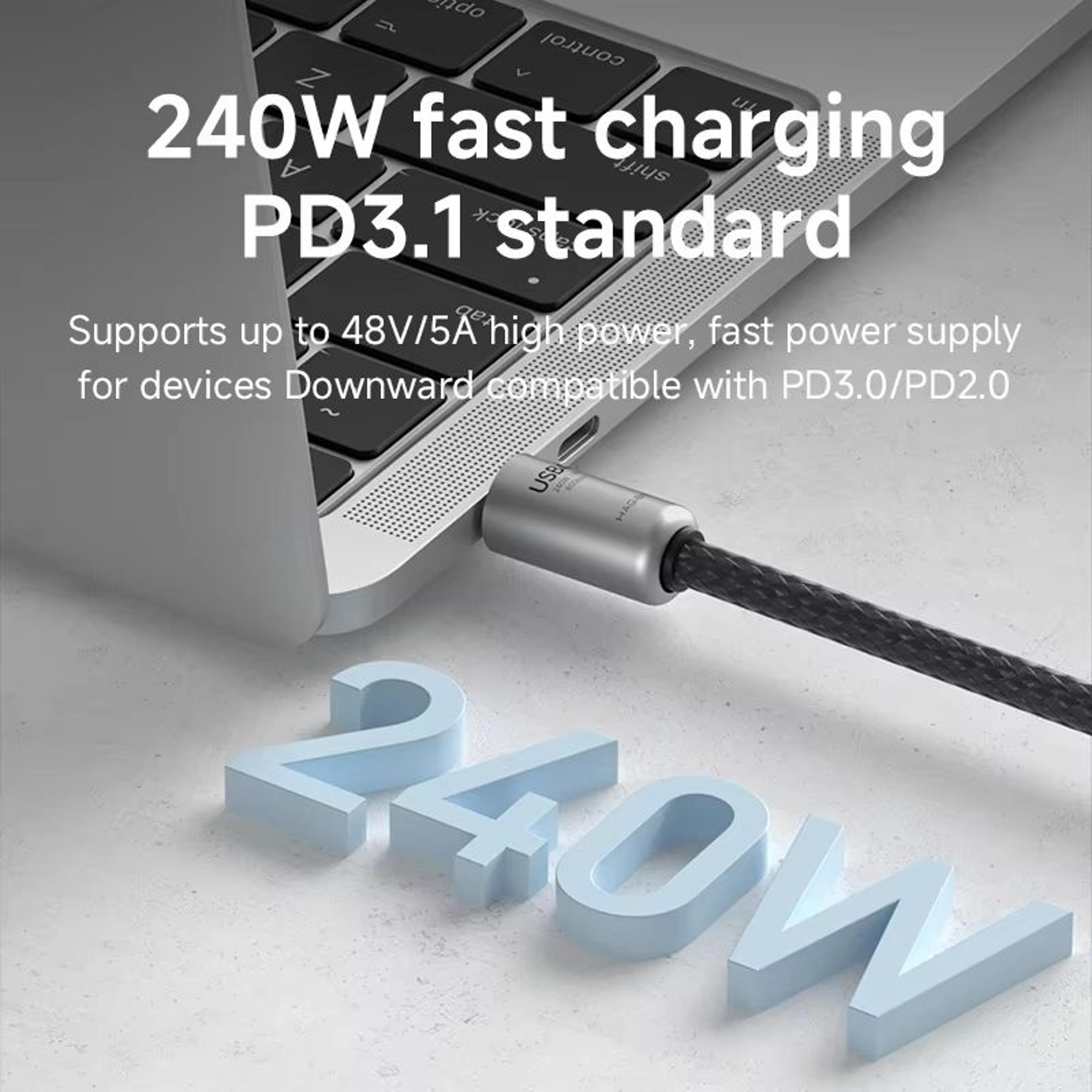 hagibis short usb4 portable keychain cable c-to-c 240w 80gbps for thunderbolt 4/5 & iphone 16 pro