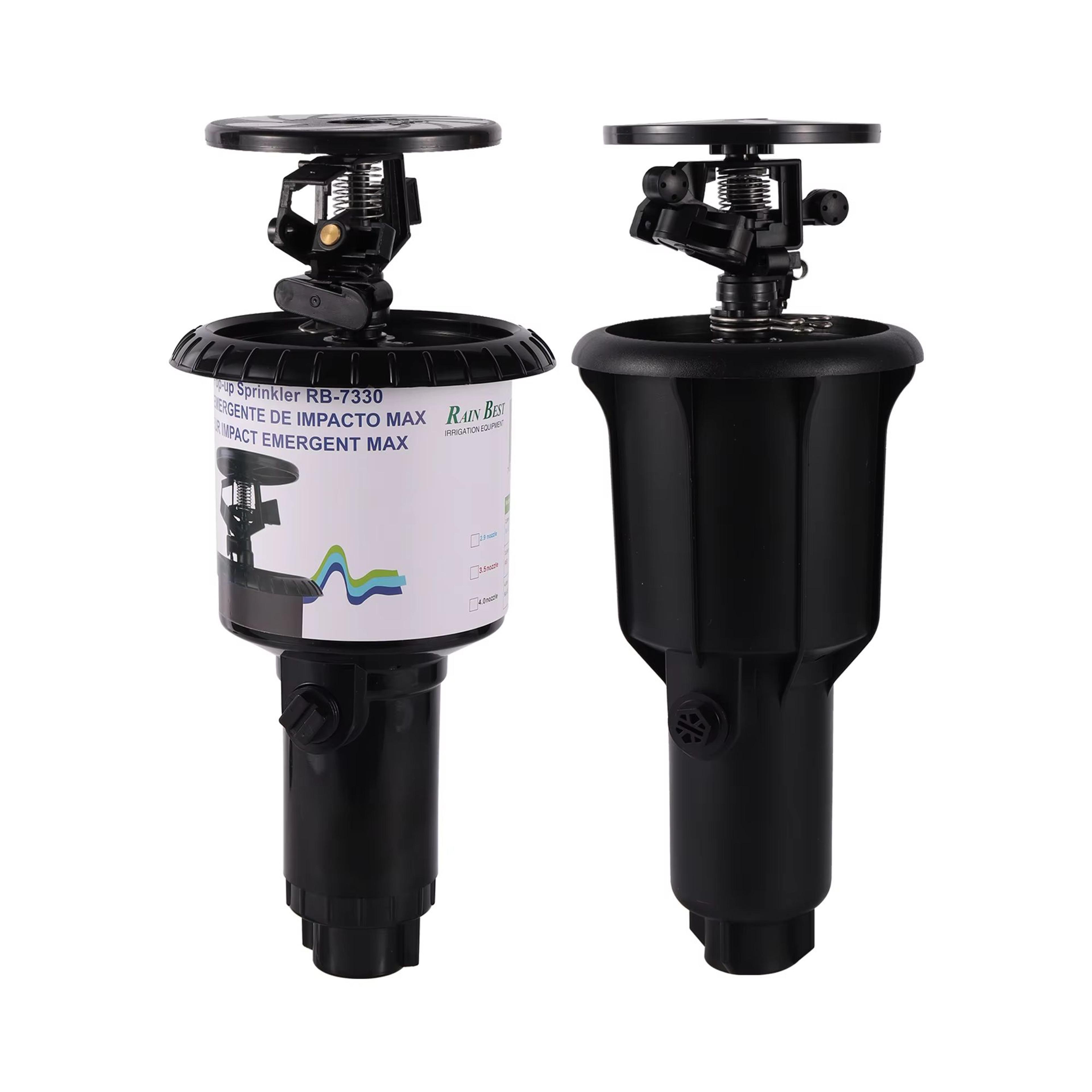 pulse pop-up impact sprinkler head – adjustable rocker rotary buried irrigation for farmland & lawn, 1/2" or 3/4"