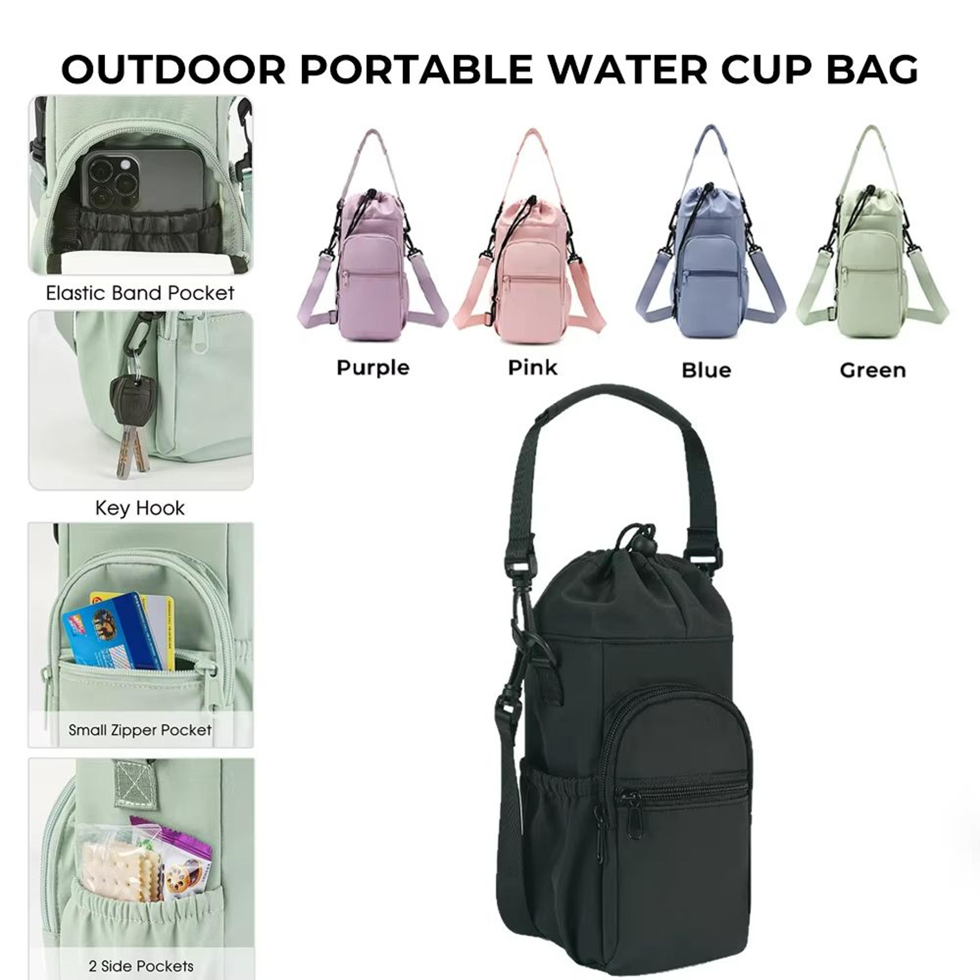 trailmate 40oz insulated water bottle carrier sling – handy water bottle holder with strap