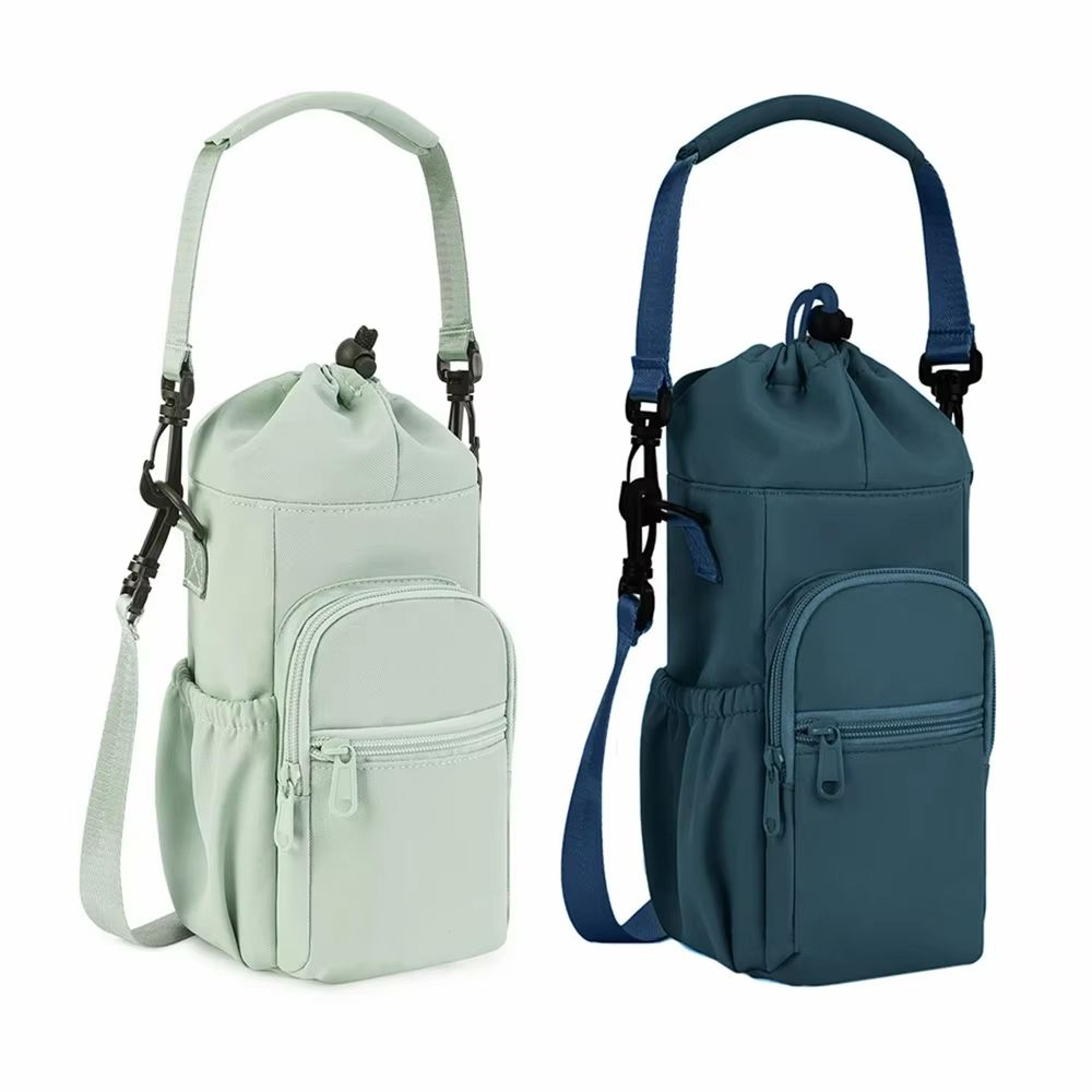 everyday 40oz insulated water bottle carrier | neoprene crossbody sling with pocket