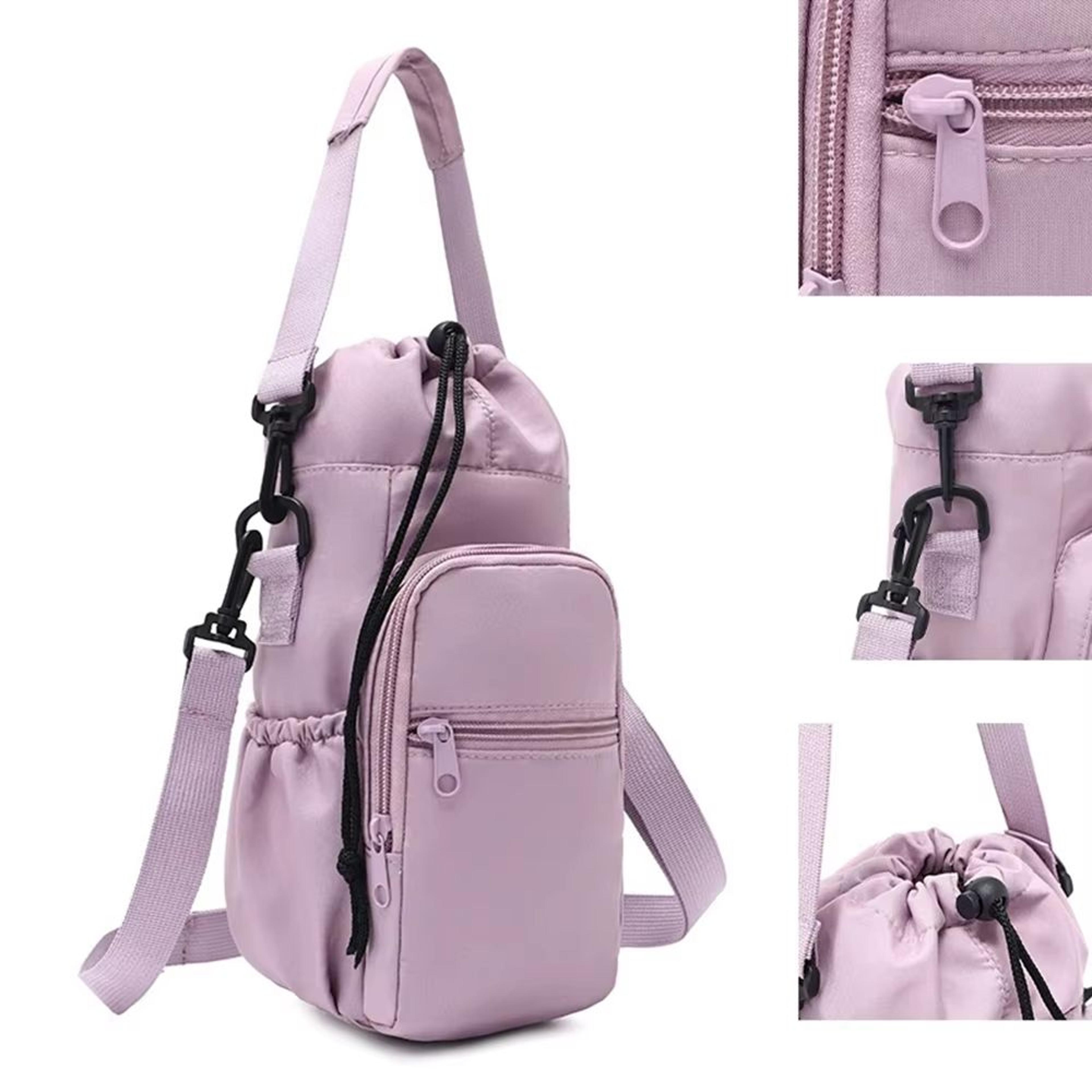 insulated crossbody water bottle sling bag with phone pocket
