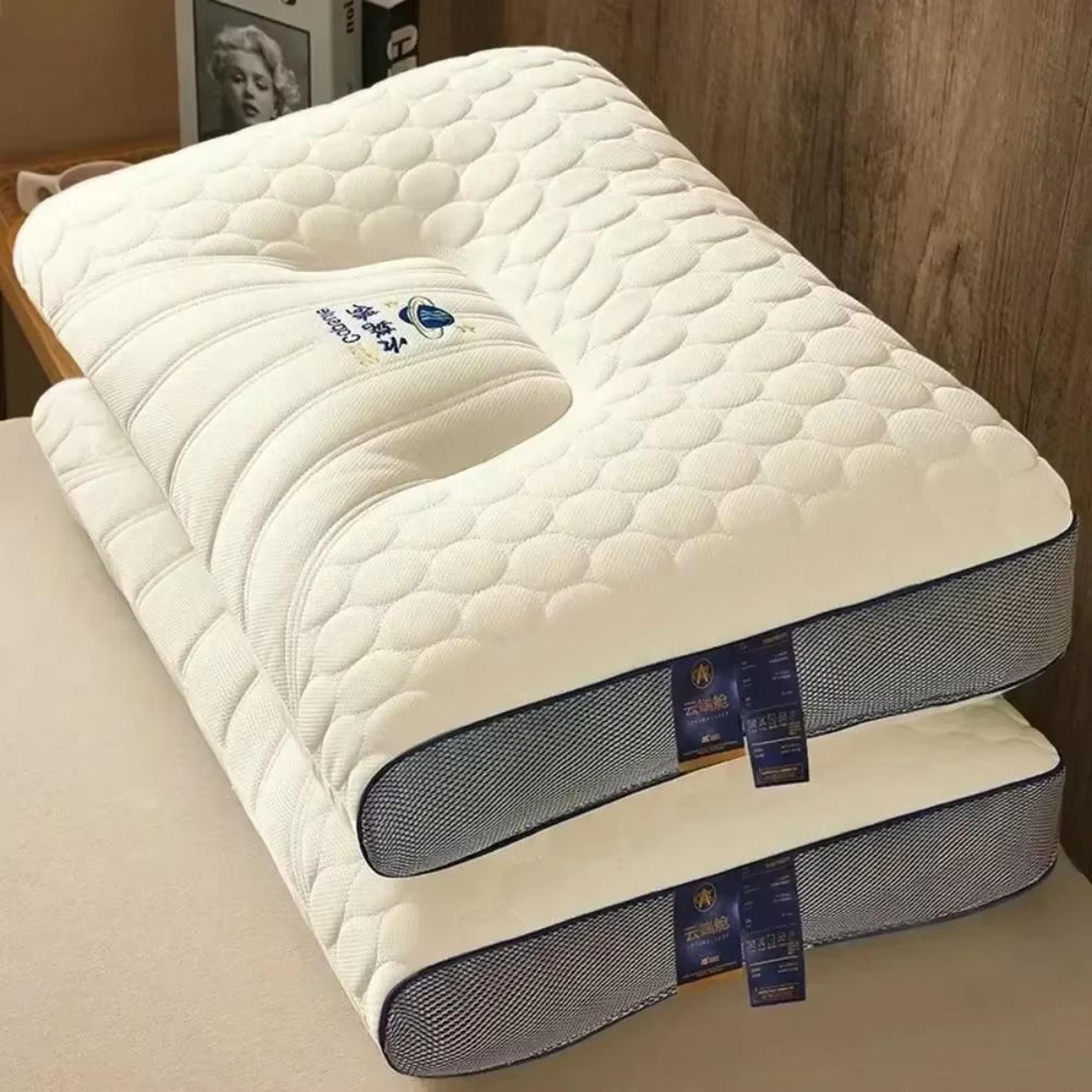ergonomic capsule neck pillow – breathable 3d mesh support for restful sleep