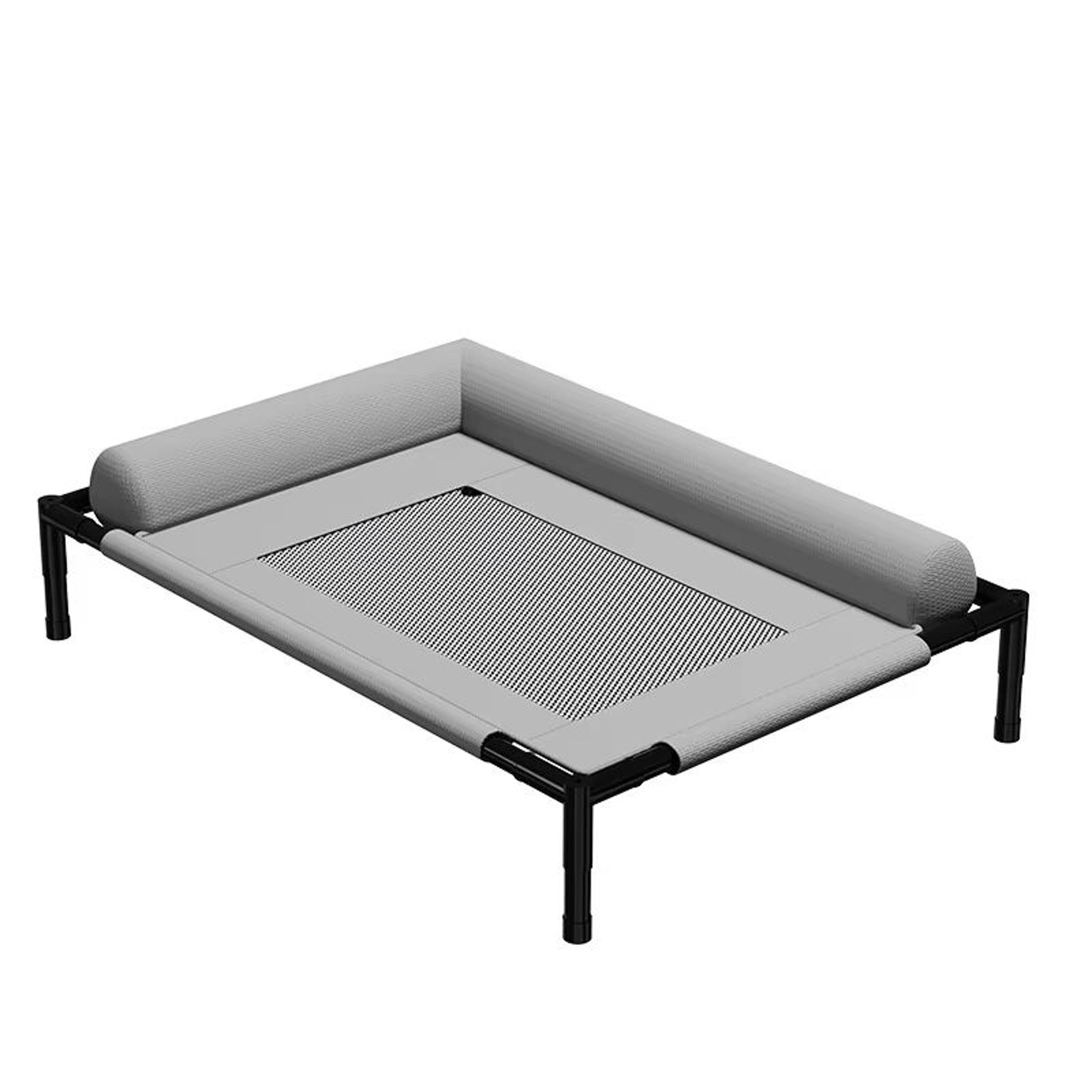 breathable elevated pet bed – cooling off-ground cat & dog bed with washable cover for all seasons