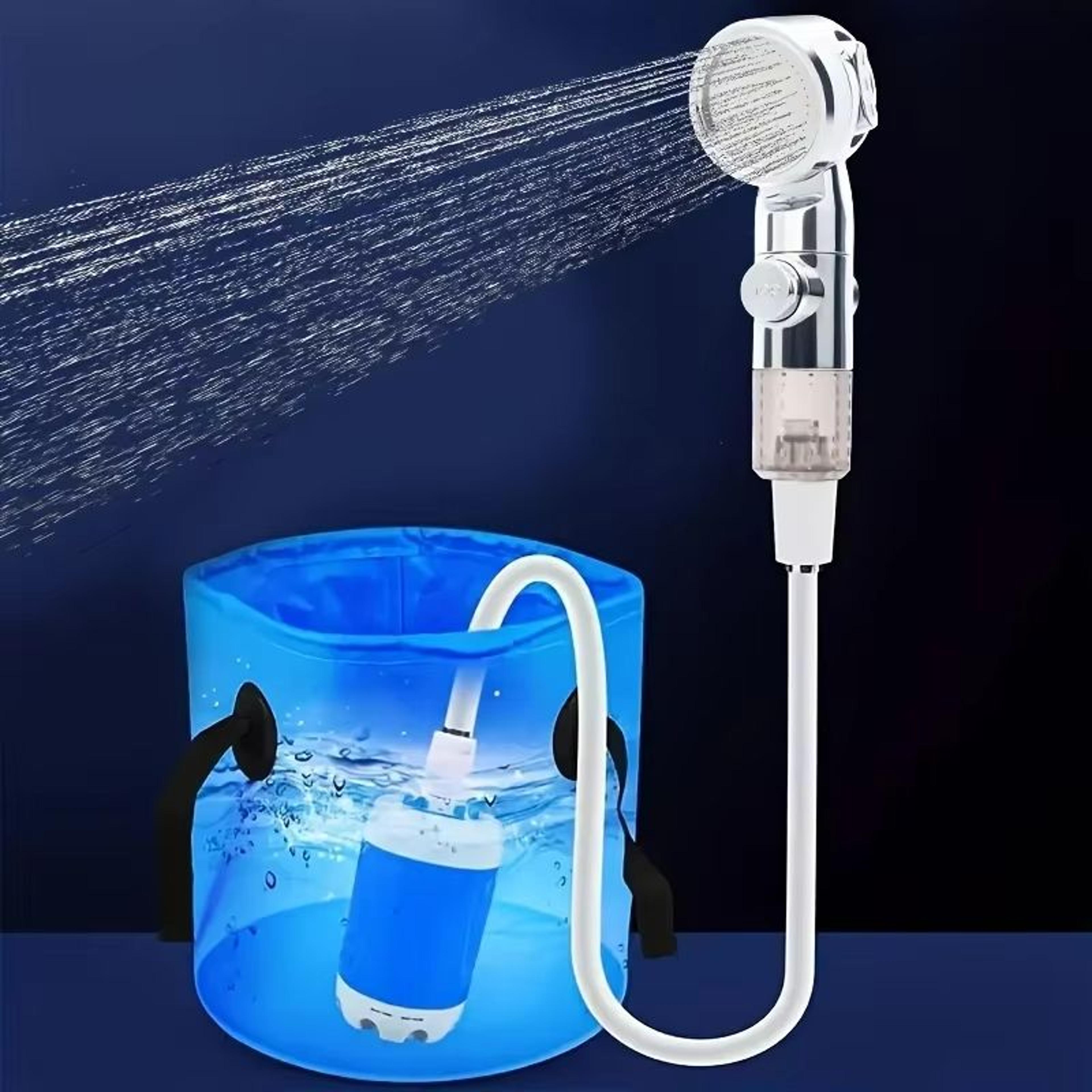 portable usb rechargeable shower head – outdoor camping shower & garden hose nozzle with standard connector