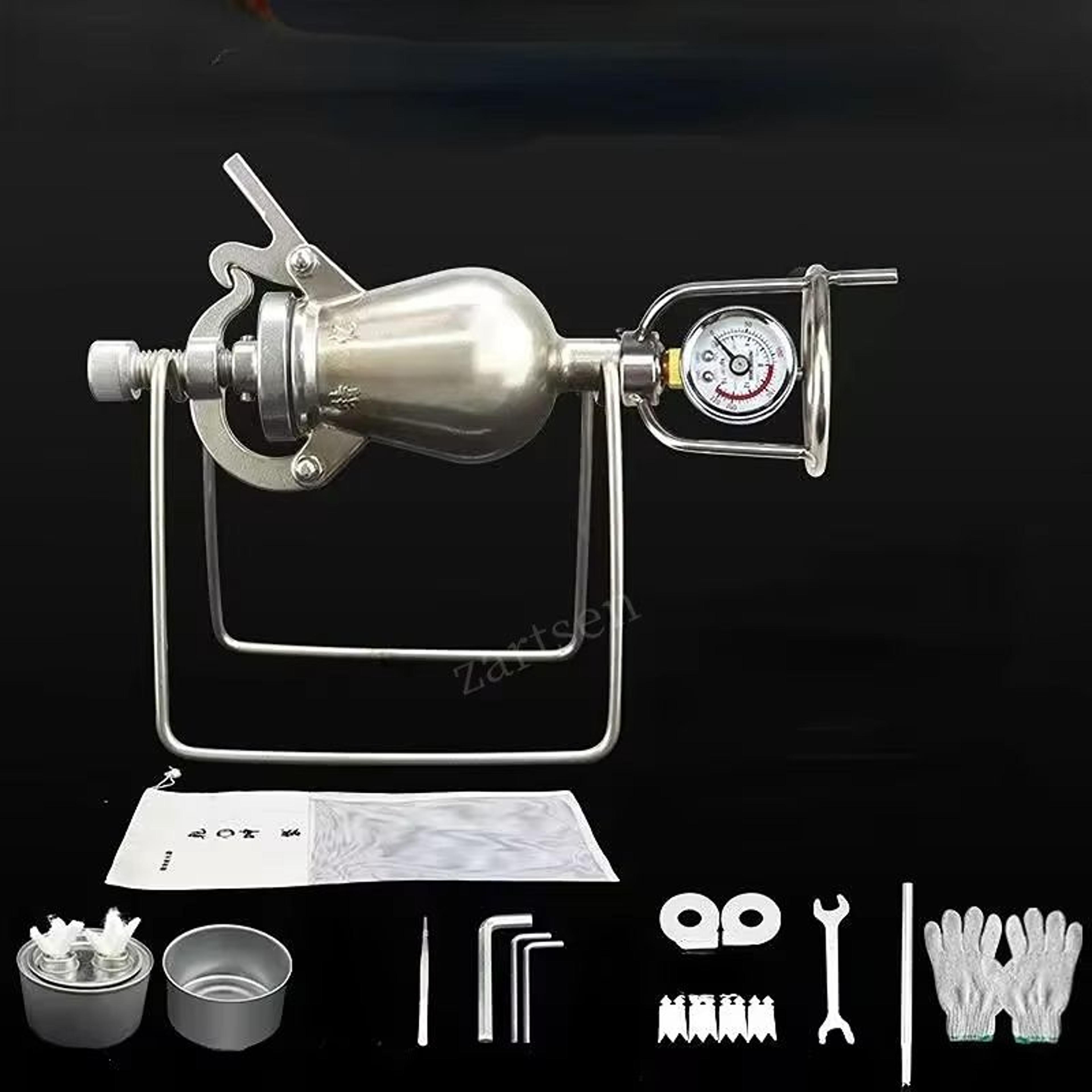 stainless steel manual popcorn maker – open fire popcorn machine for home & outdoor use