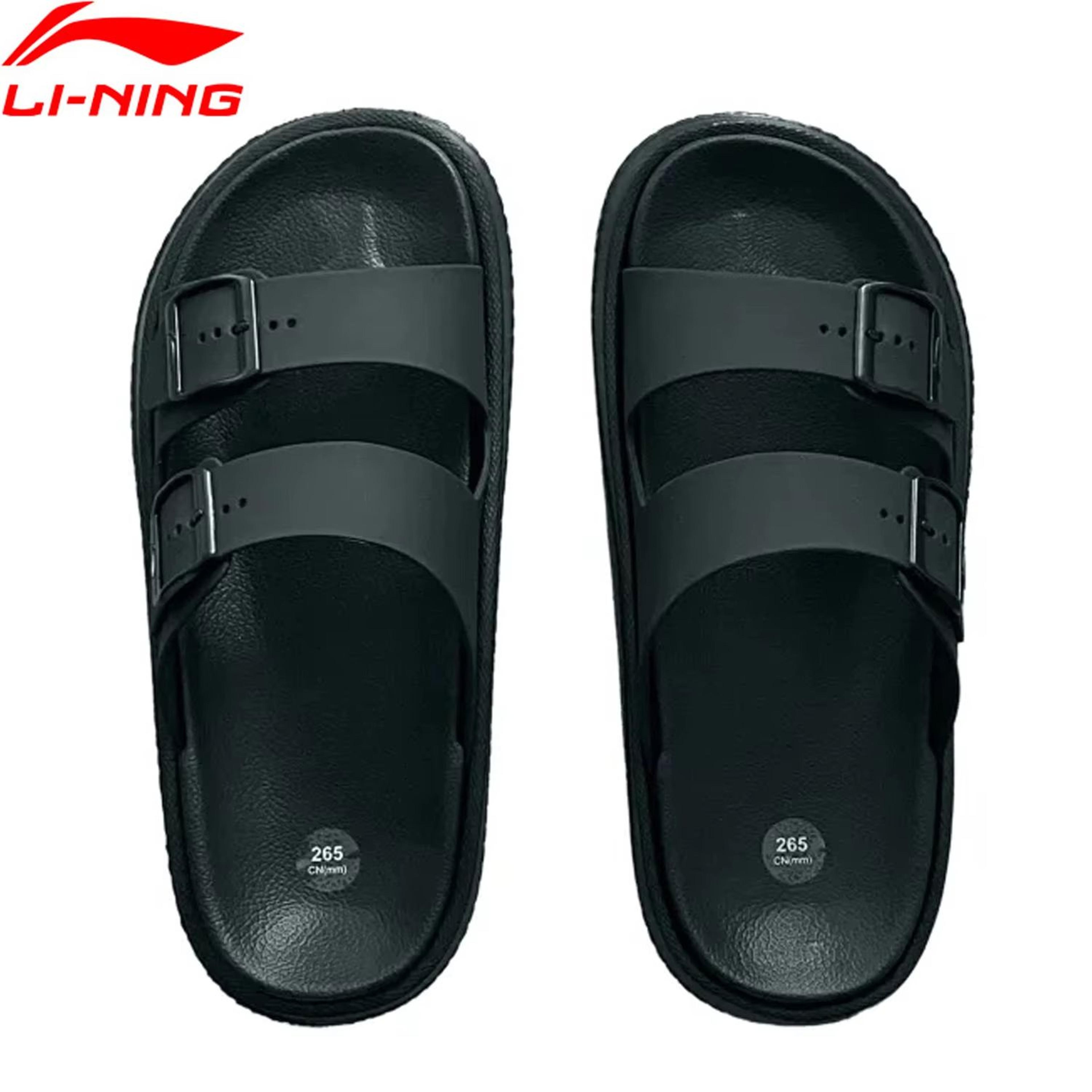 li-ning men's sports slippers – comfortable cushion sandals for everyday wear & leisure