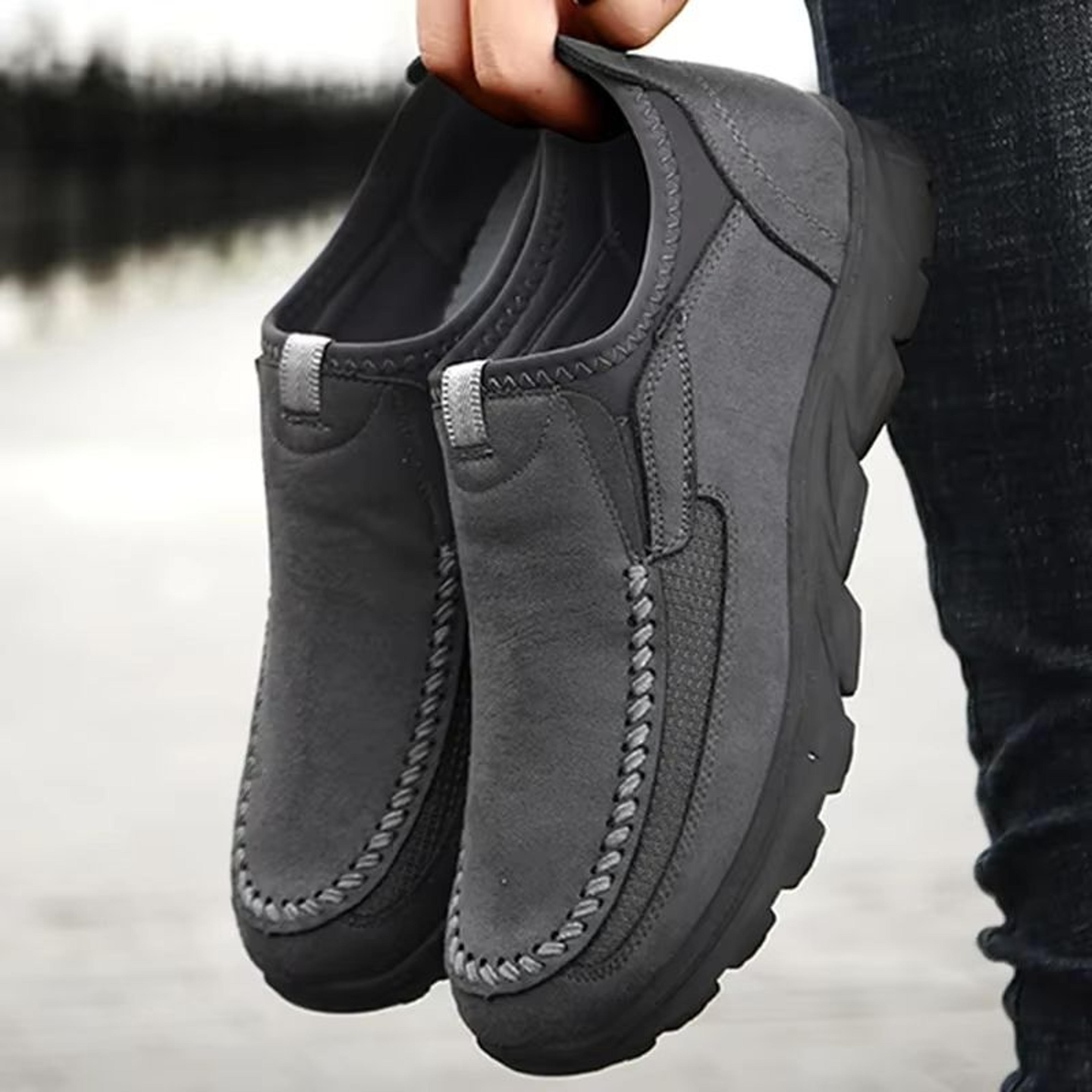 airease handmade slip-on loafers – men's breathable retro casual shoes