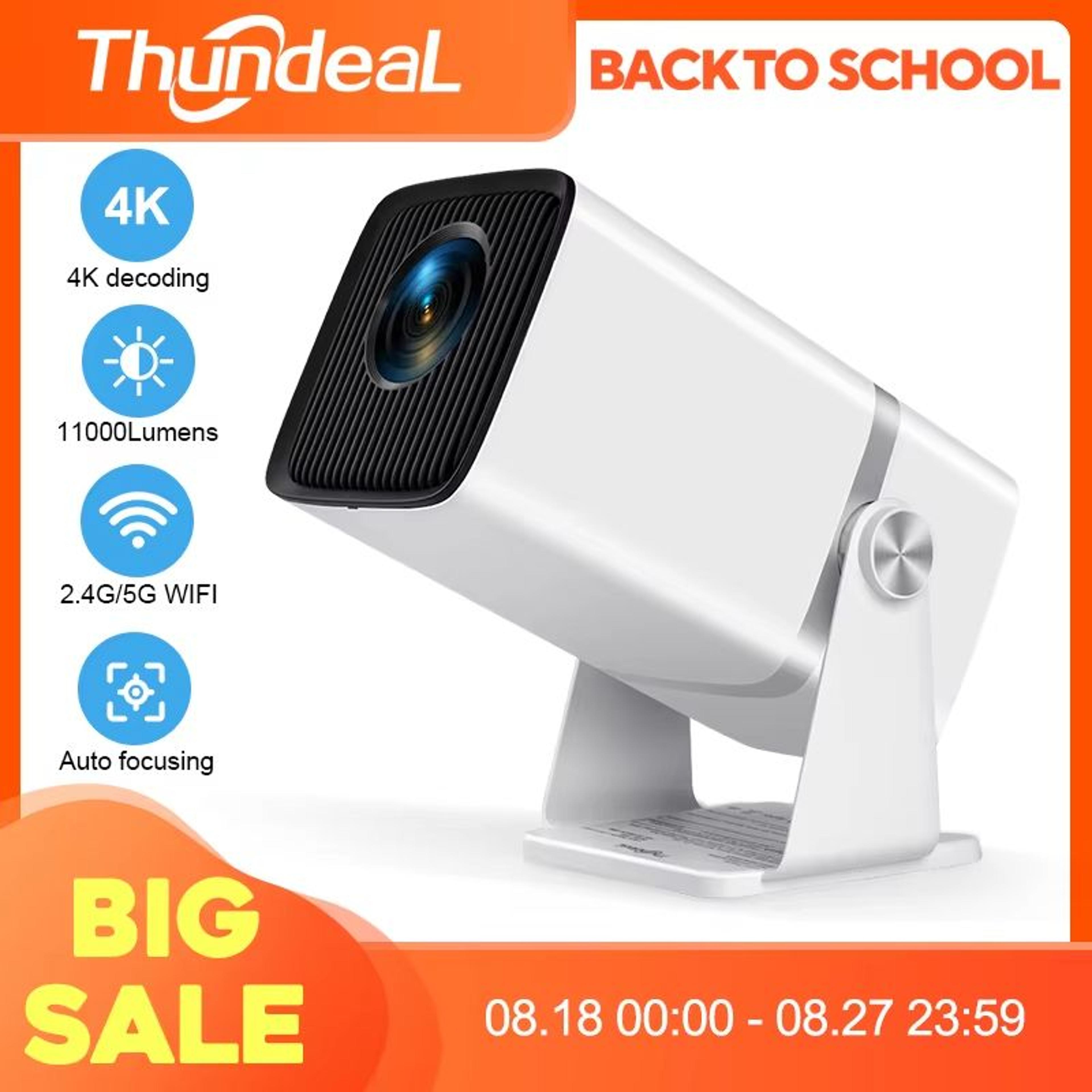 thundeal td80w 4k full hd projector – android wifi portable home theater with 3d support for movies, gaming & meetings