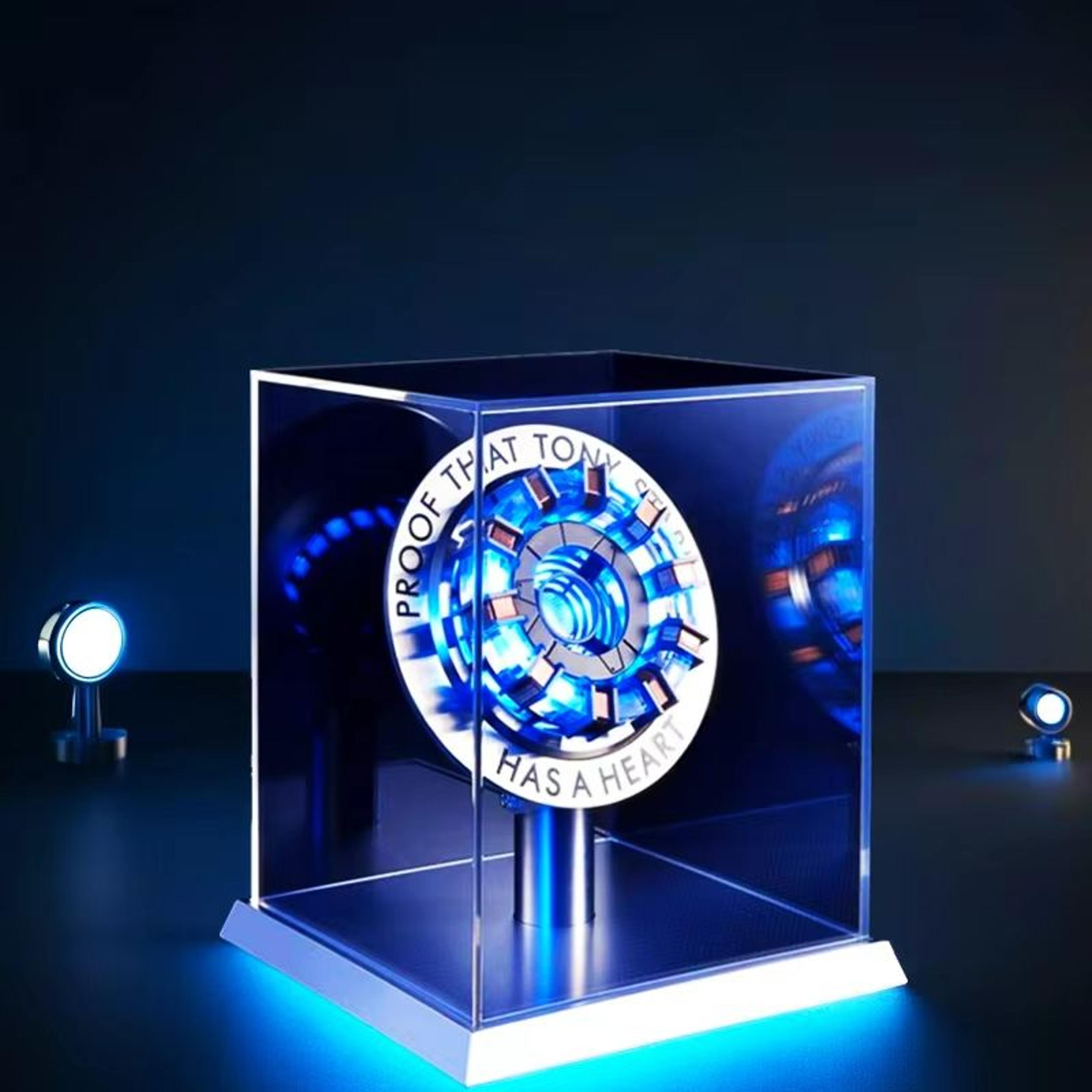 stark mk1 arc reactor led lamp – metal alloy usb light with voice control, collectible gift for fans
