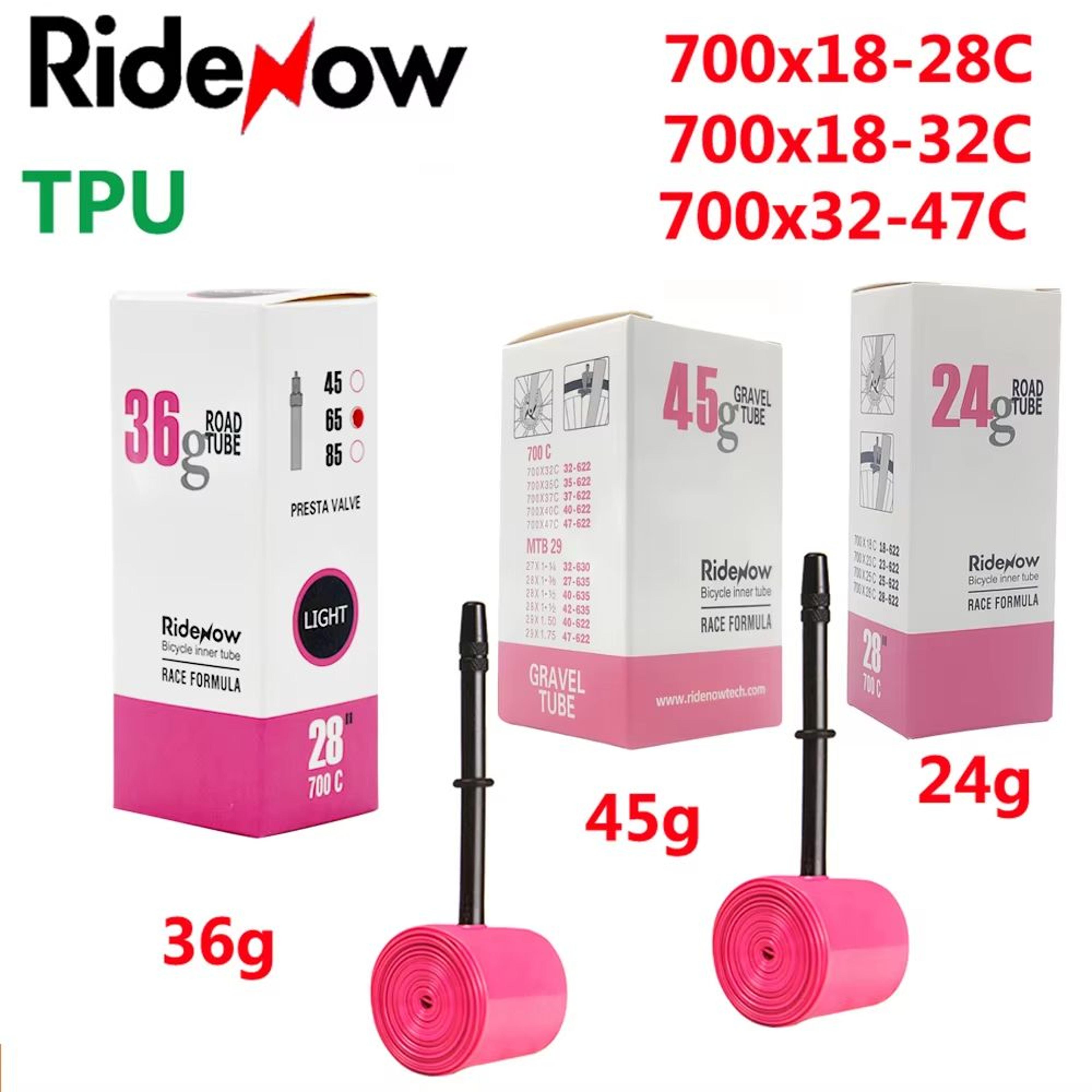 ridenow tpu bike inner tube – ultra-light, durable tubes for road and mtb tires