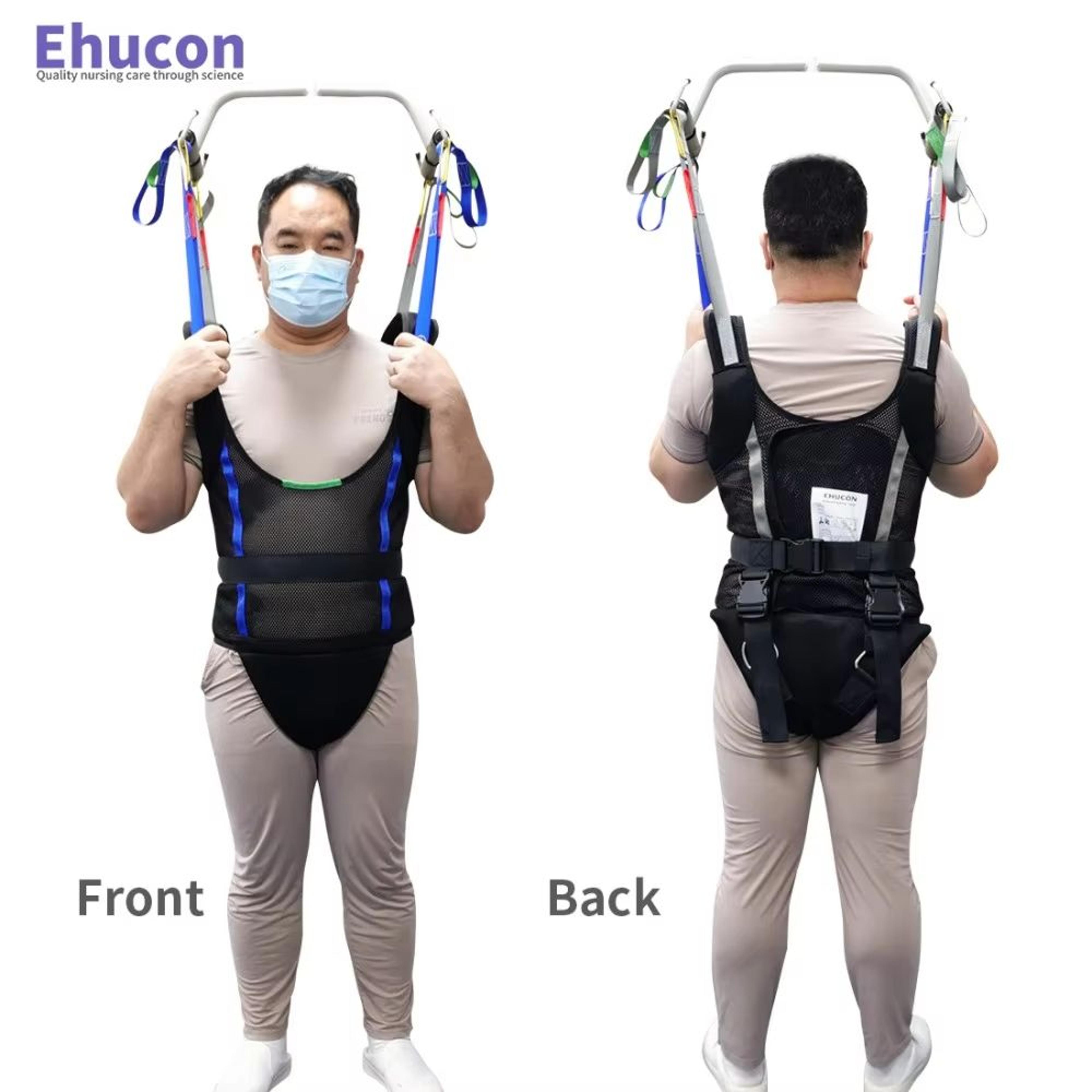 ehucon comfort padded patient lift sling – portable hoyer walking harness