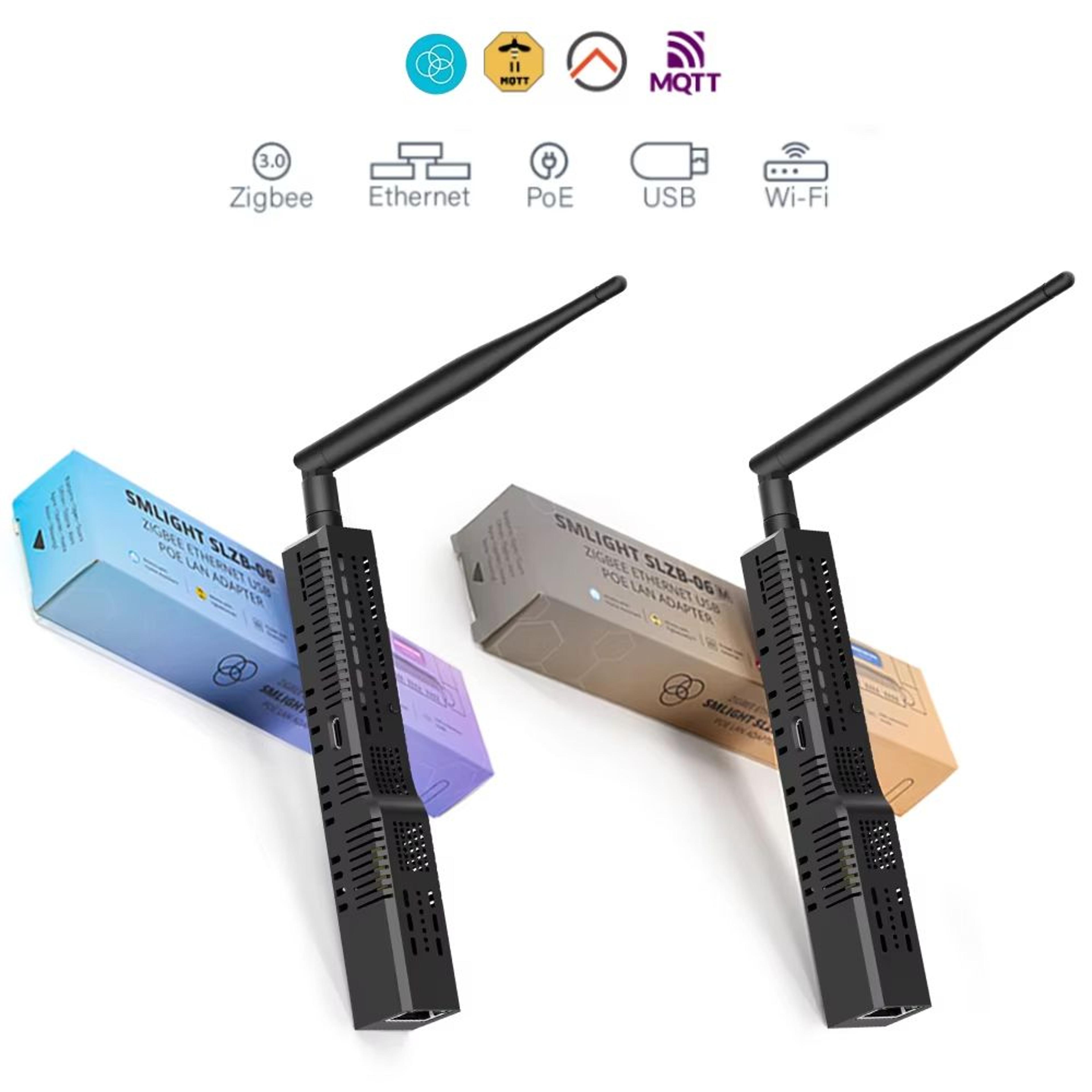 smlight slzb-06 zigbee 3.0 adapter – ethernet, usb & wifi hub with poe for home assistant & zigbee2mqtt