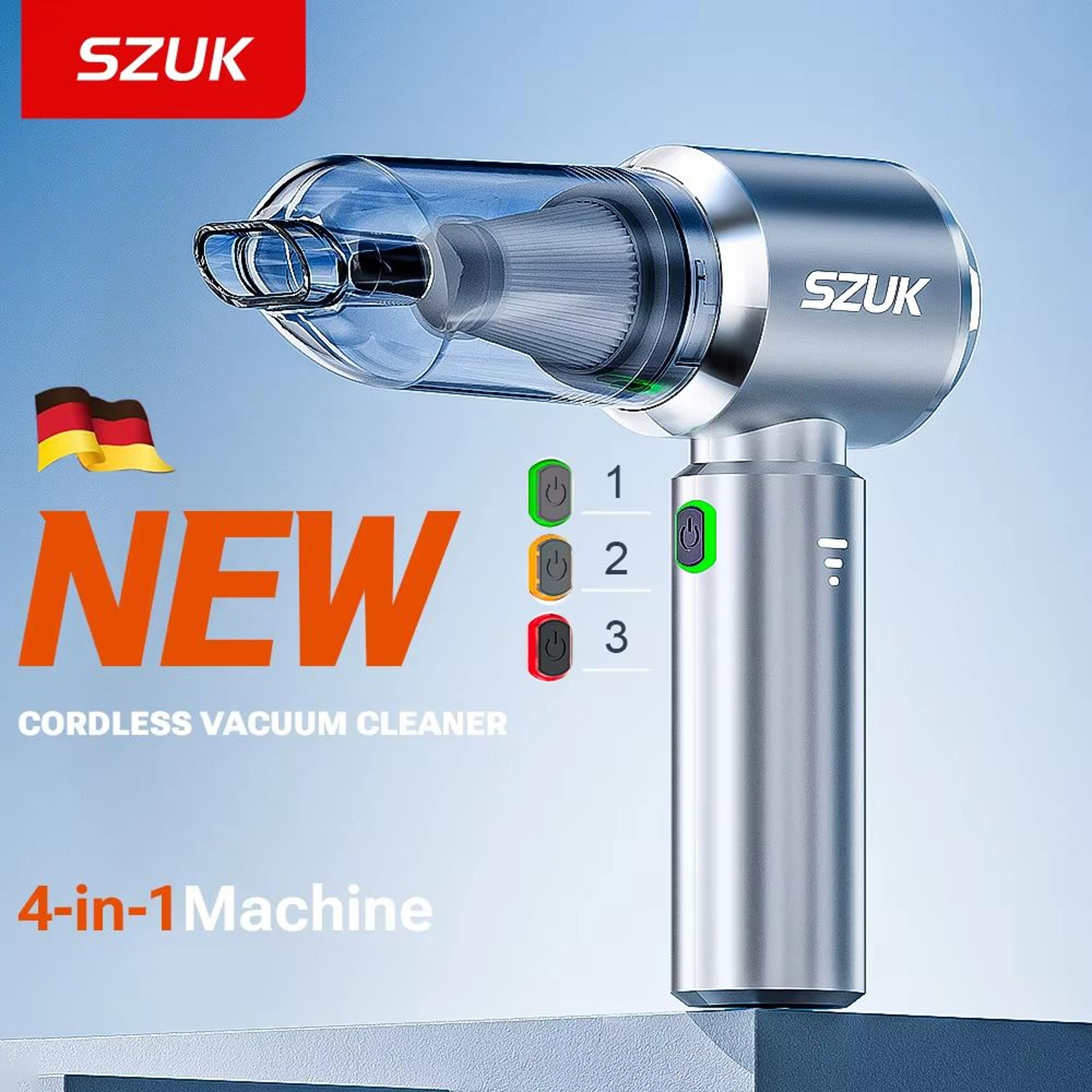 szuk car vacuum cleaner – 180000pa wireless portable mini handheld cleaner for car and home