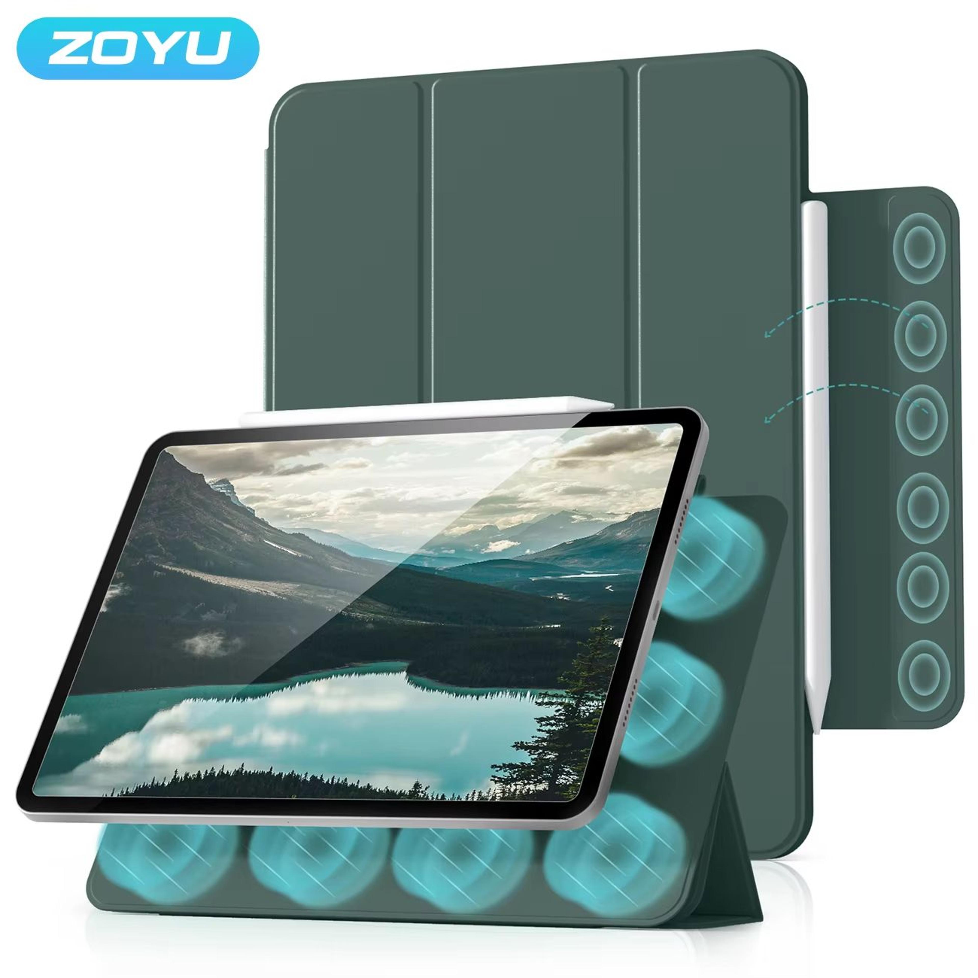 zoyu ipad magnetic case with detachable cover for ipad pro air and mini