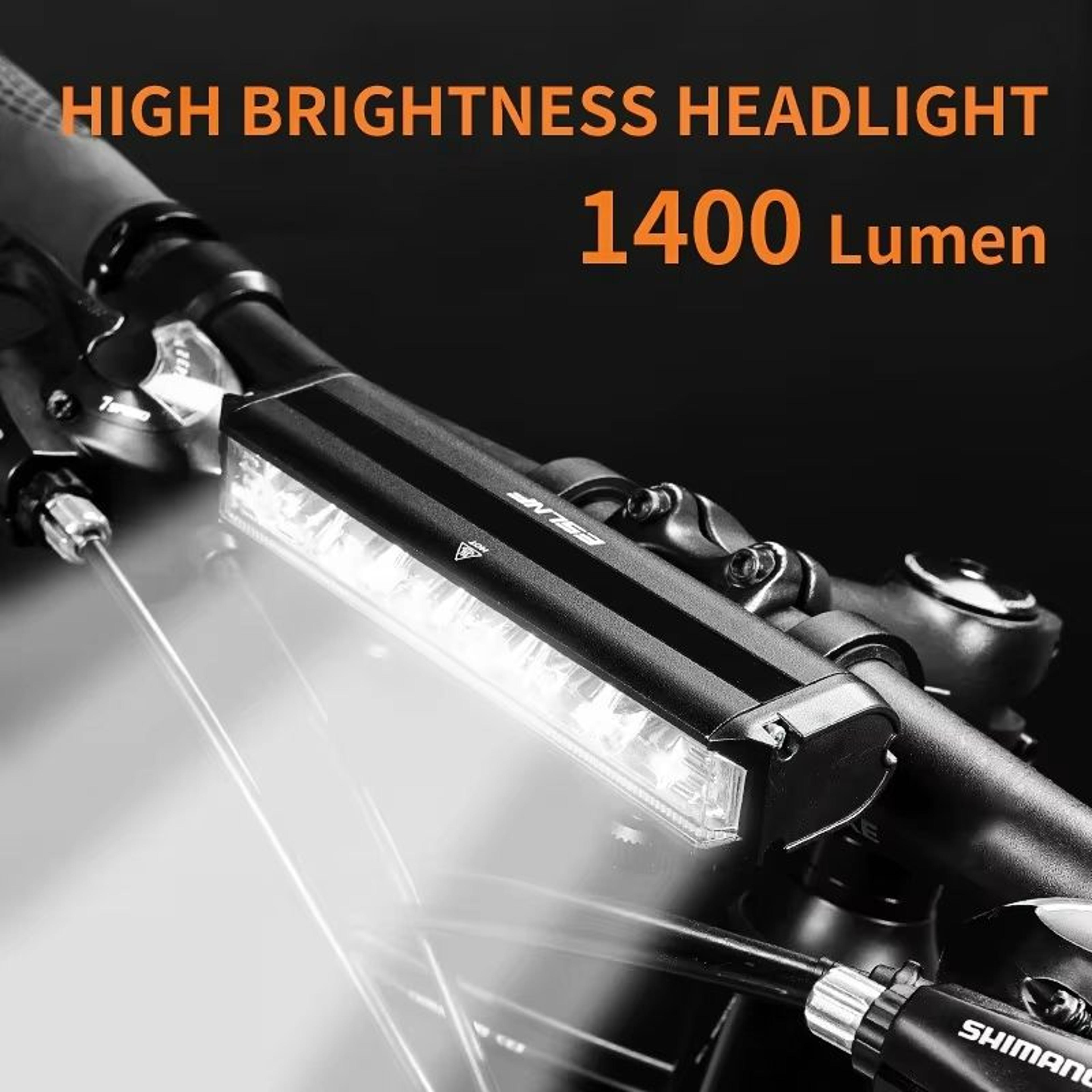 eos610 8000mah rechargeable bicycle light – waterproof usb bike headlight for road and mtb cycling