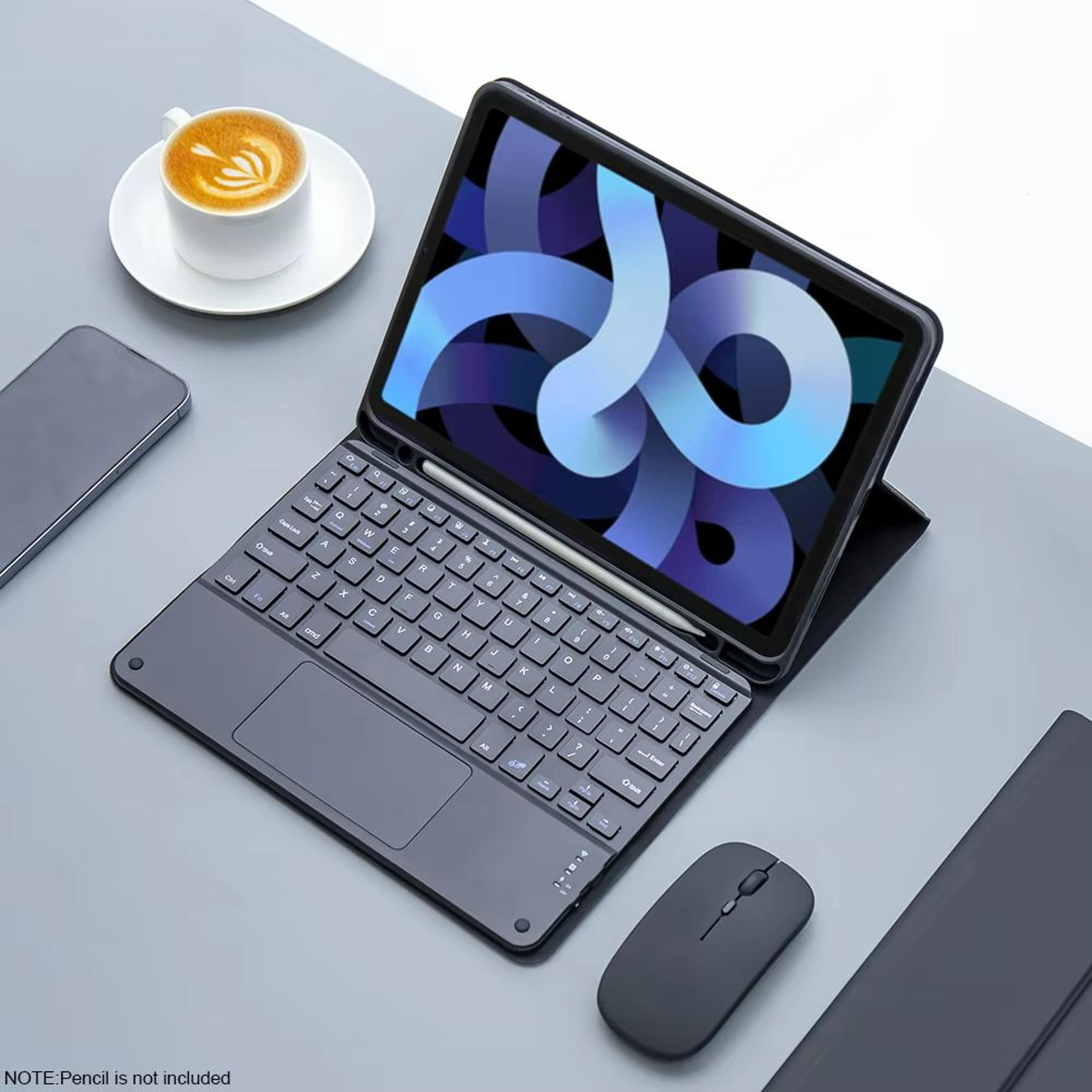 ipad keyboard case with wireless mouse – magic backlit keyboard cover for ipad 9th, 8th, 7th, 10th gen, air & pro models