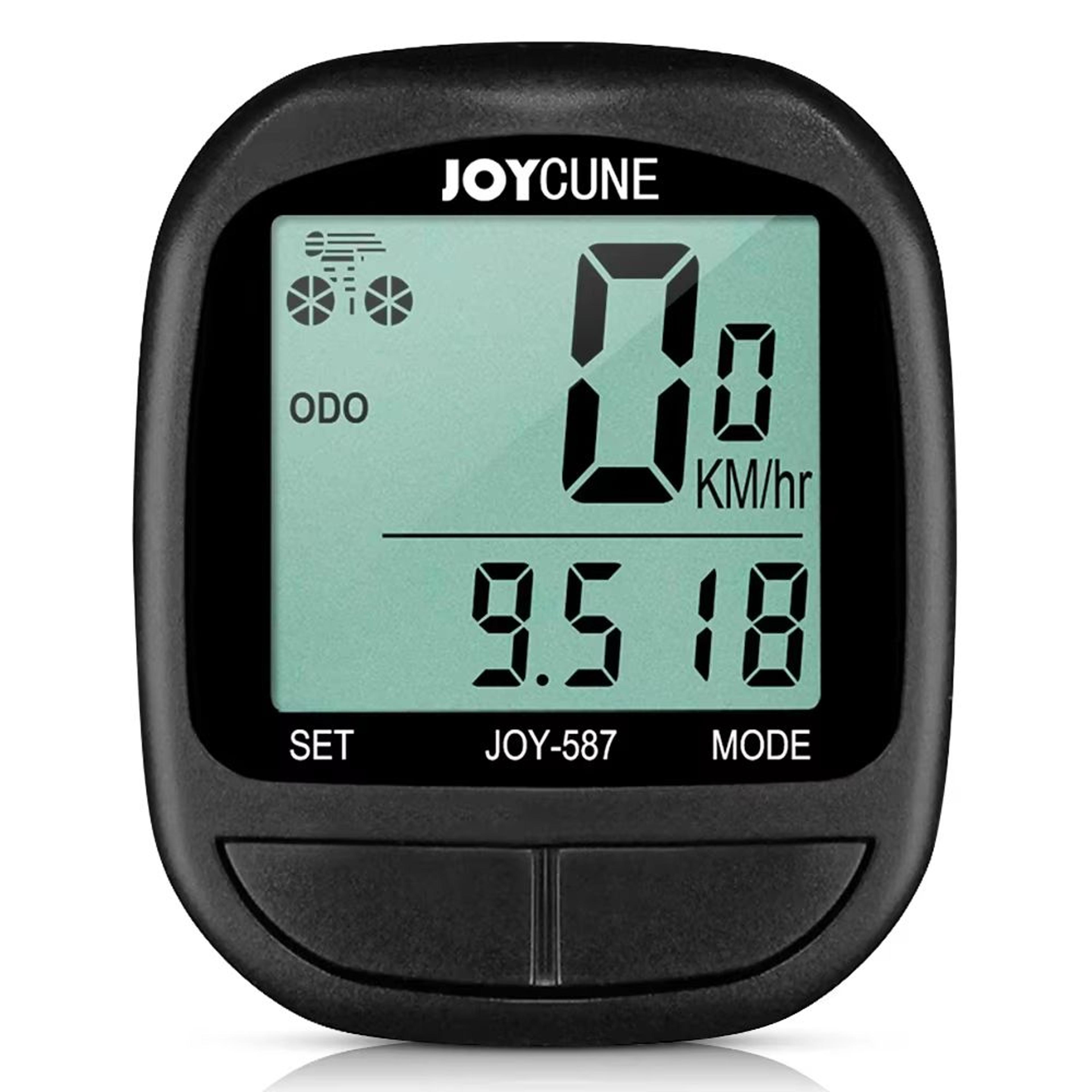 waterproof bike computer with wired speedometer and odometer – led display cycling stopwatch