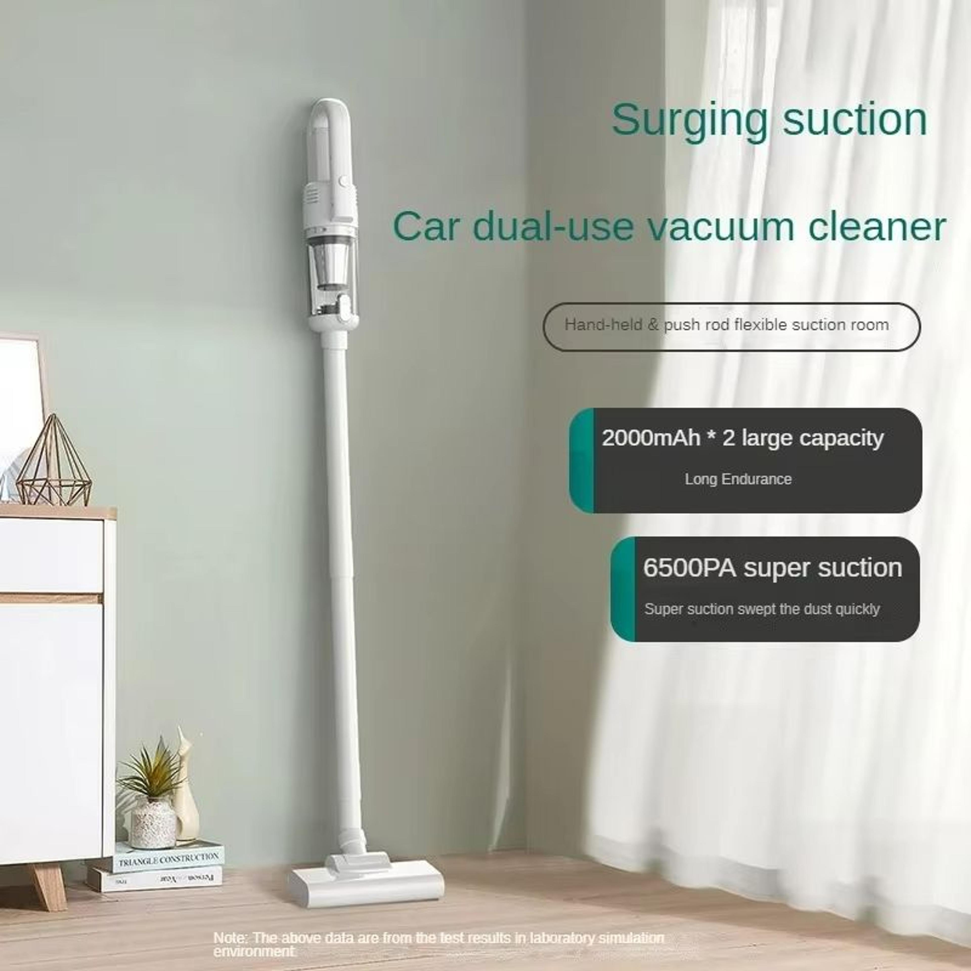 powerful cordless car vacuum cleaner – portable 6500pa handheld with metal filter