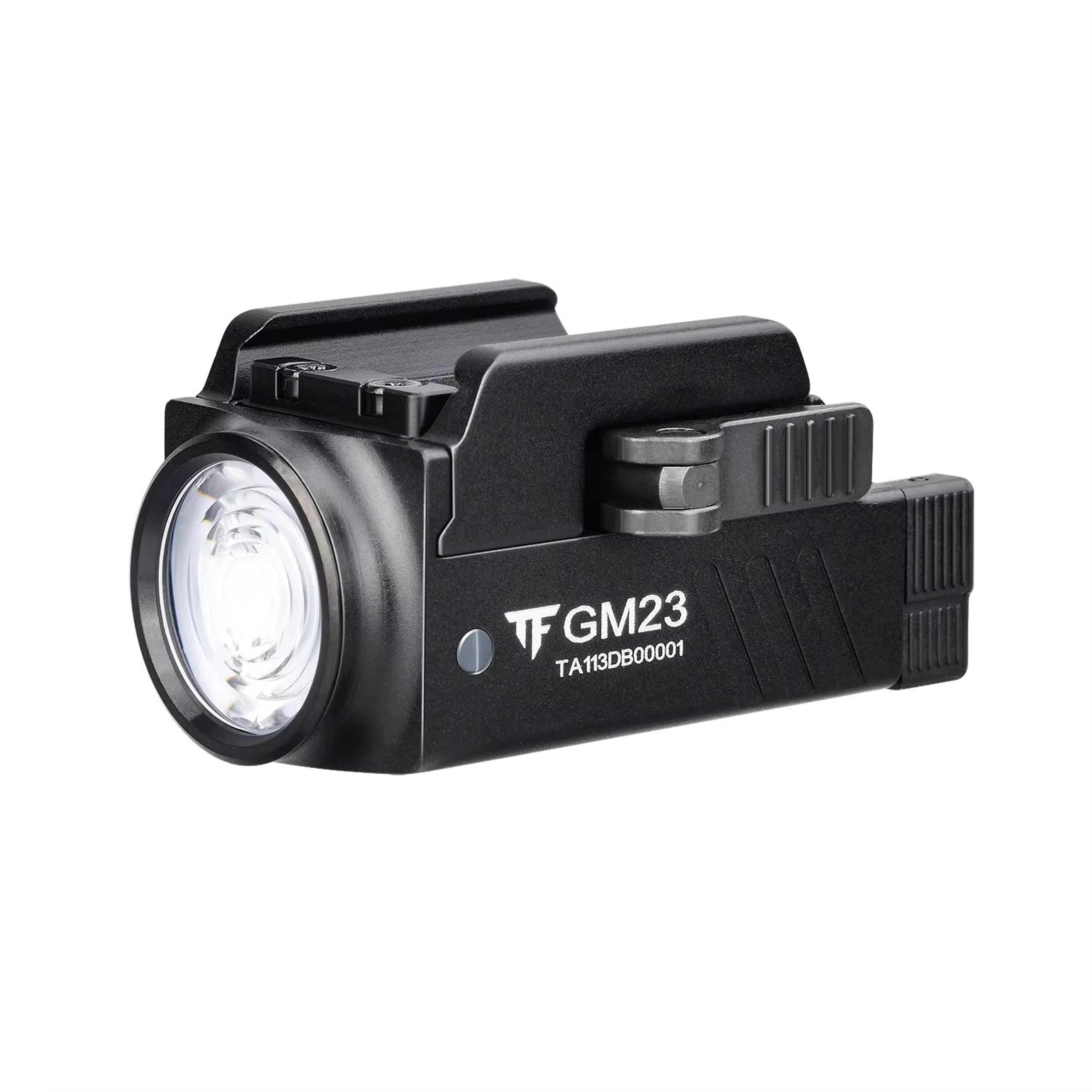 trustfire gm23 tactical led flashlight – compact 800 lumens usb rechargeable rail light