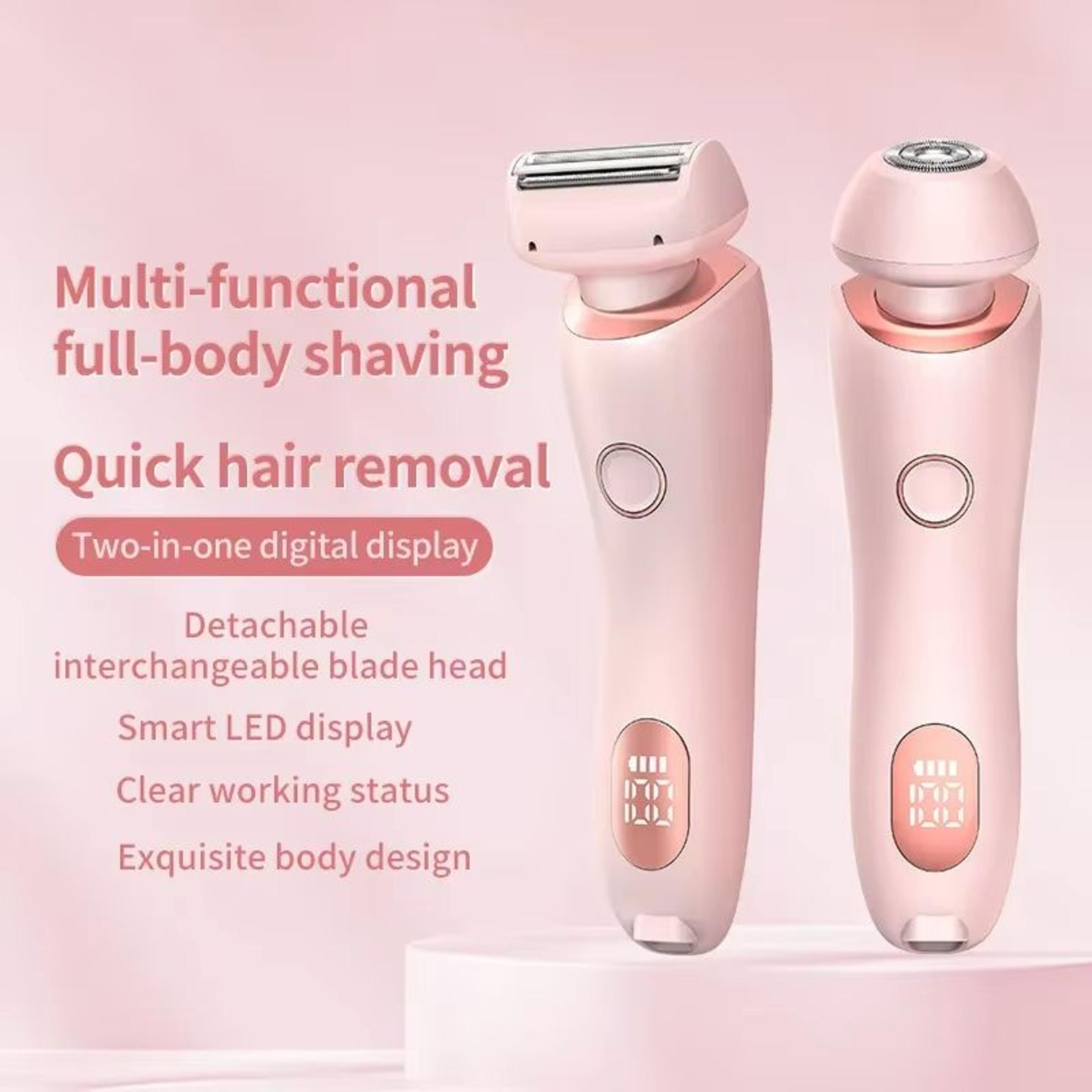2-in-1 electric epilator & bikini trimmer – smooth shaver for face, underarms, legs & body