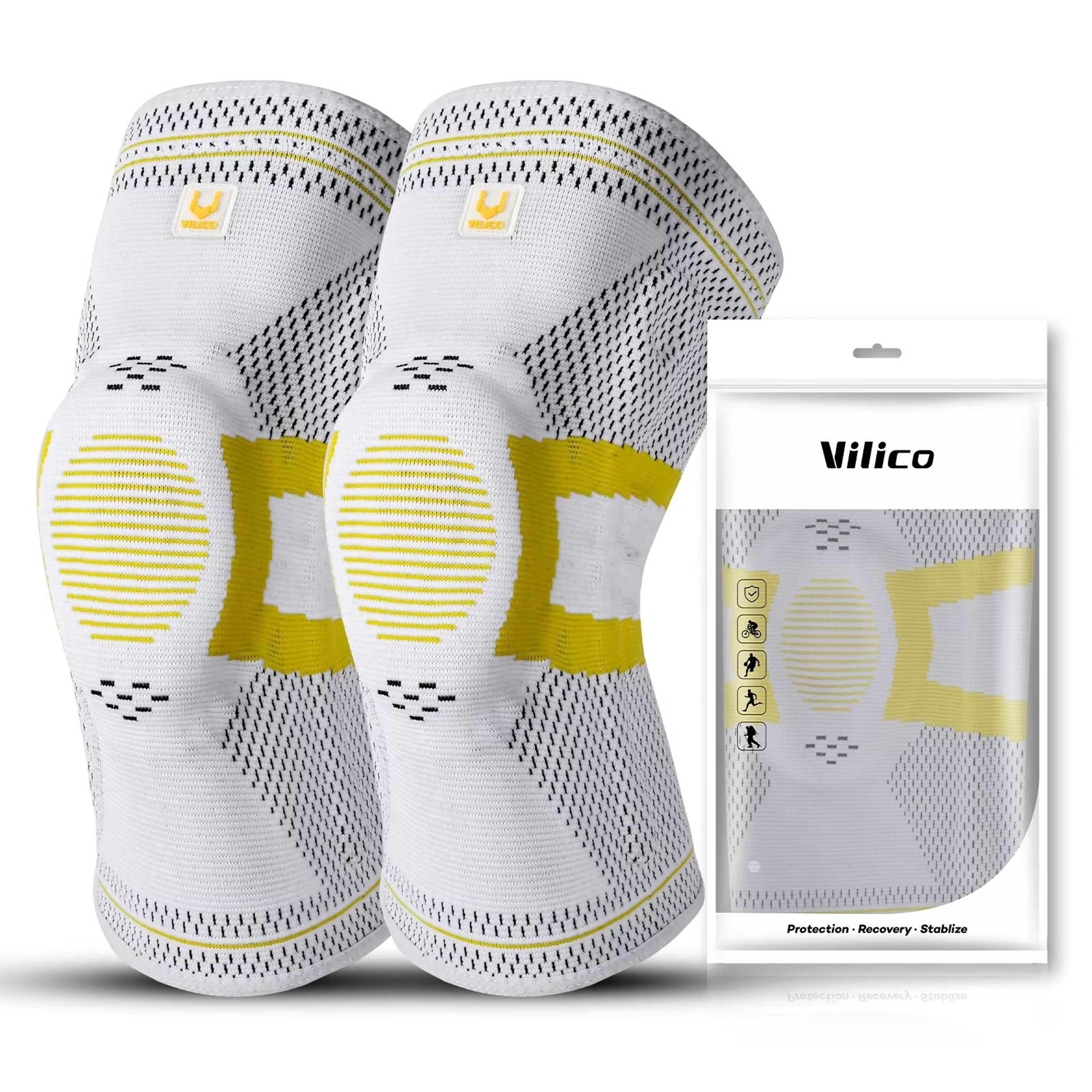 fitness knee brace with silicone padding β compression support sleeve for sports and joint protection
