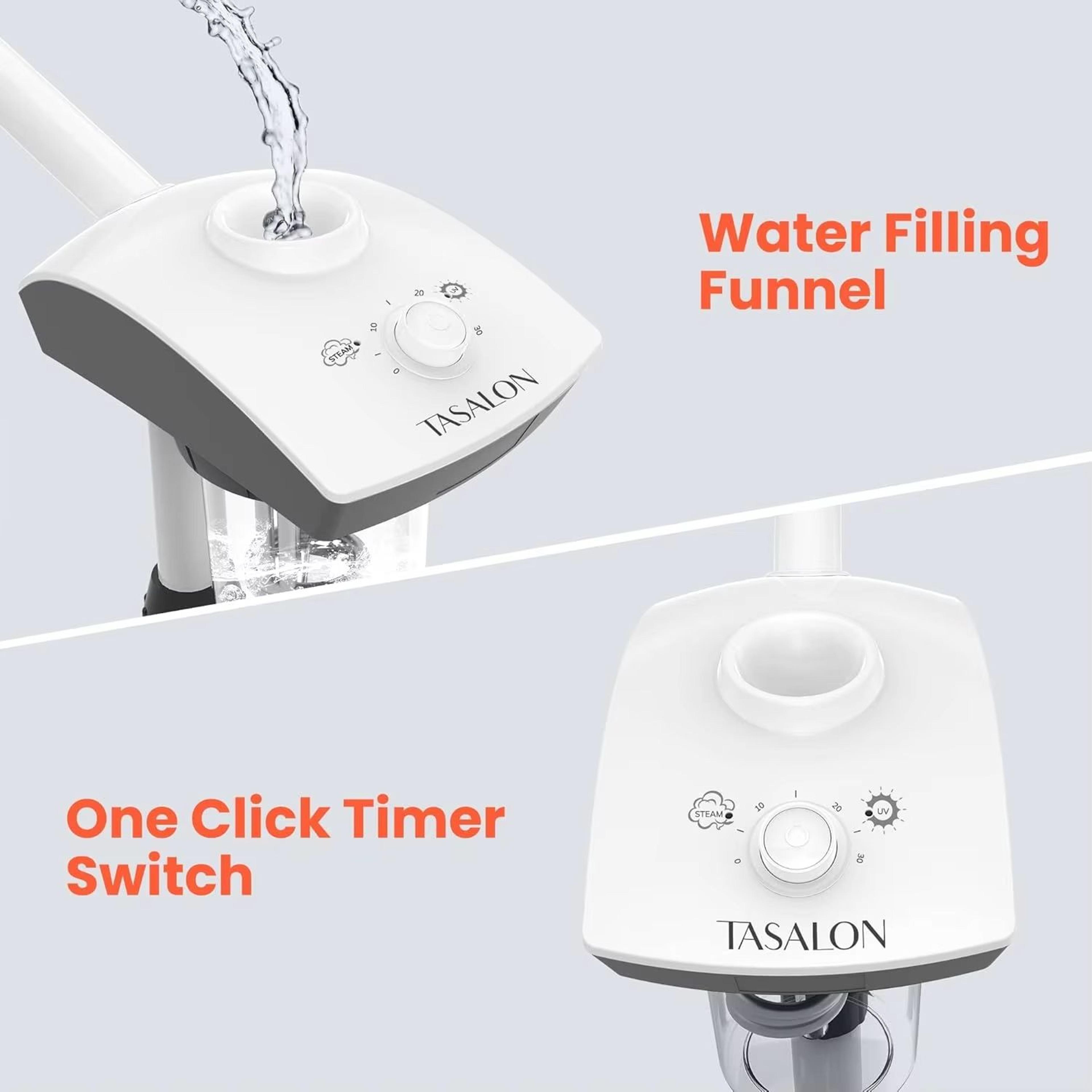 ozone facial steamer with warm mist – deep cleaning & skin hydration for home spa and salon