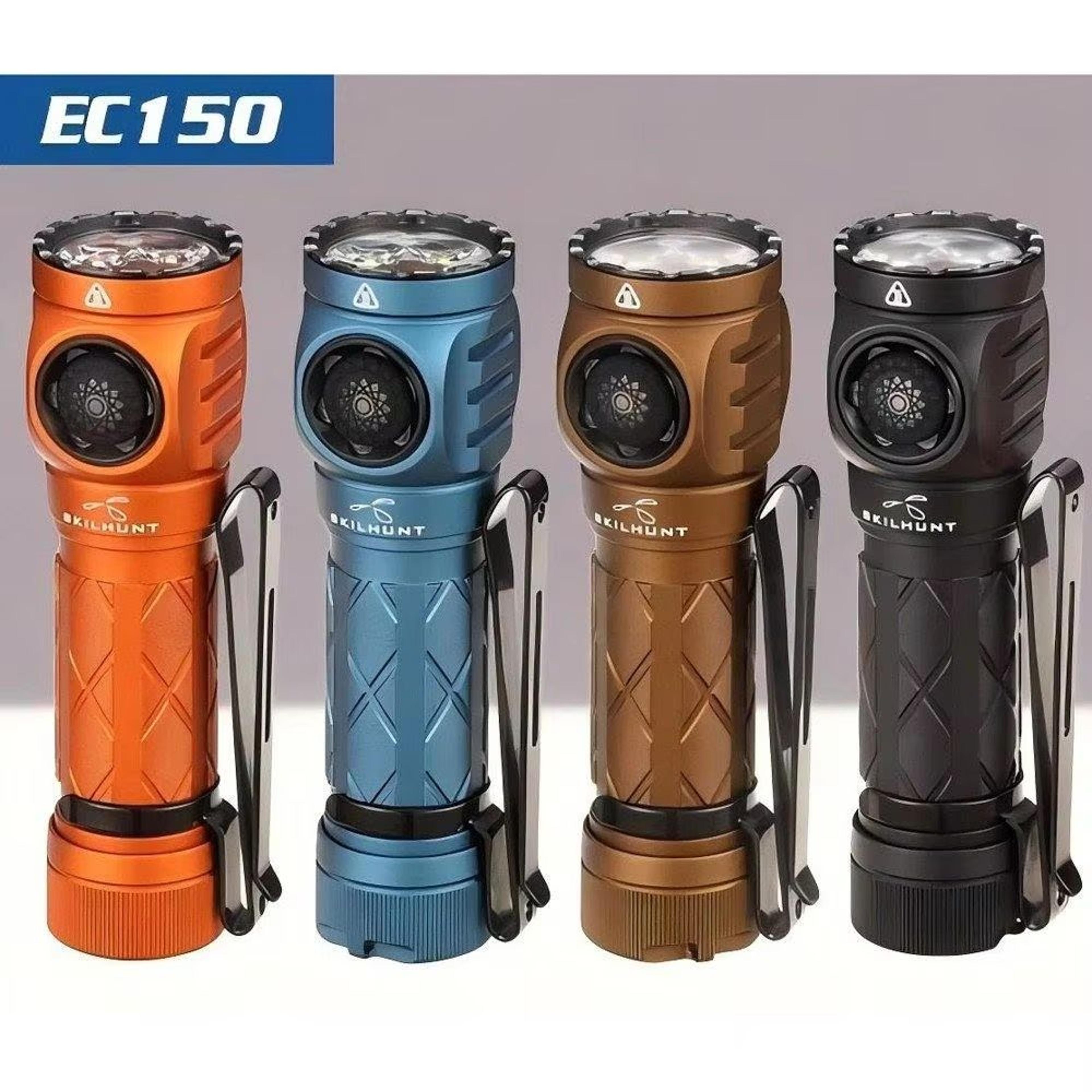 skilhunt ec150 usb-c rechargeable led flashlight – 1350 lumens mini torch with aa and 14500 battery compatibility