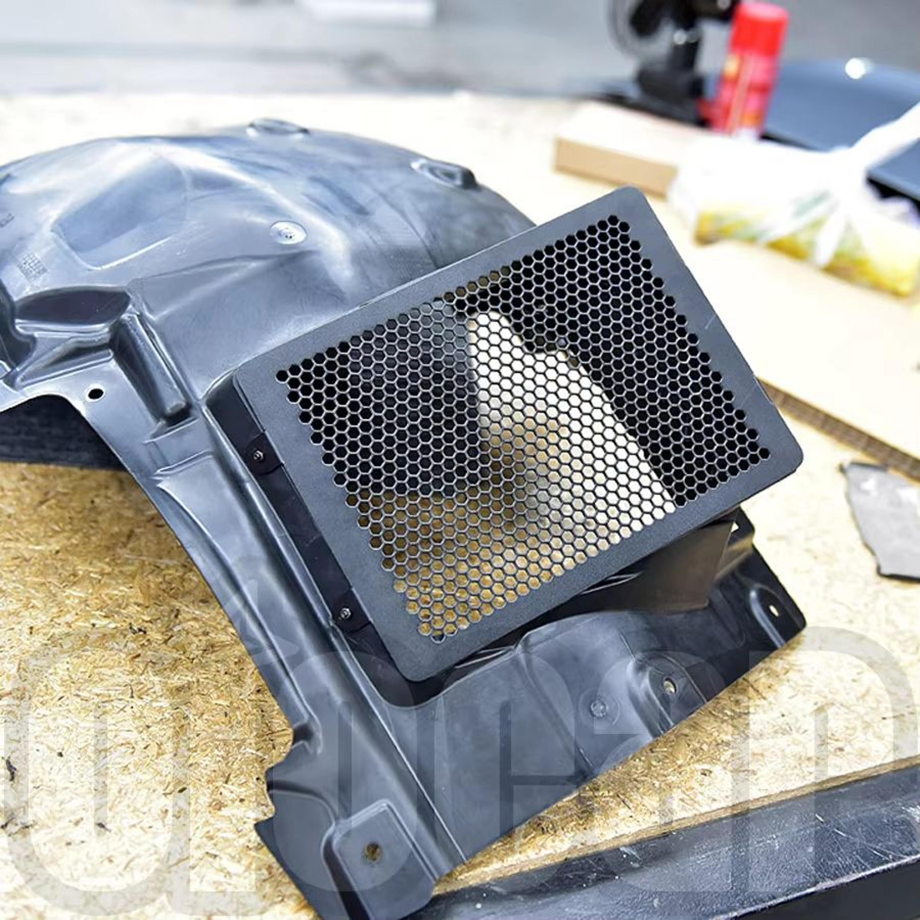 oiomotors racing front fender liner – enhanced clearance aluminum plate for bmw g87 m2, g80 g81 m3, g82 g83 m4