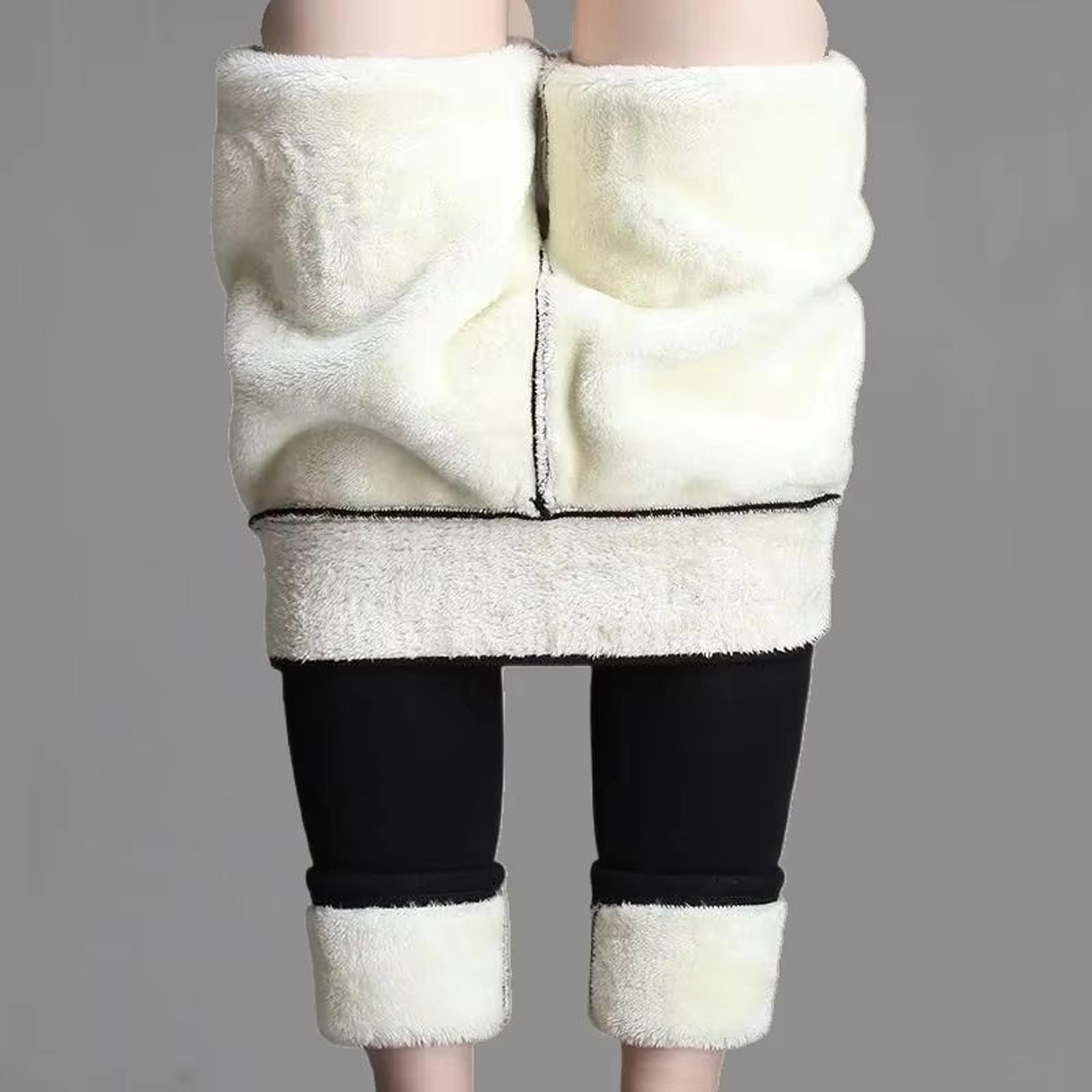 women';s winter high waist leggings – plus velvet thick stretch pants for warmth & comfort