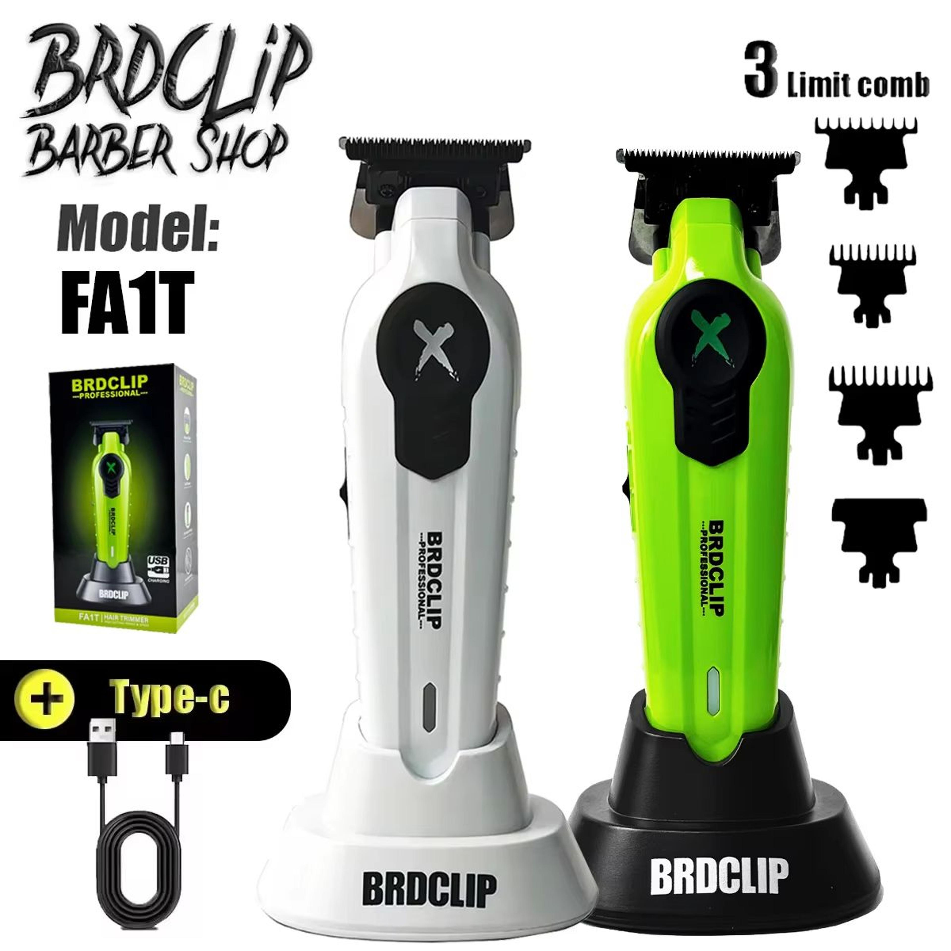 brdclip fa1t professional hair trimmer – precision electric clipper with carving blade, gradient finish & charging stand