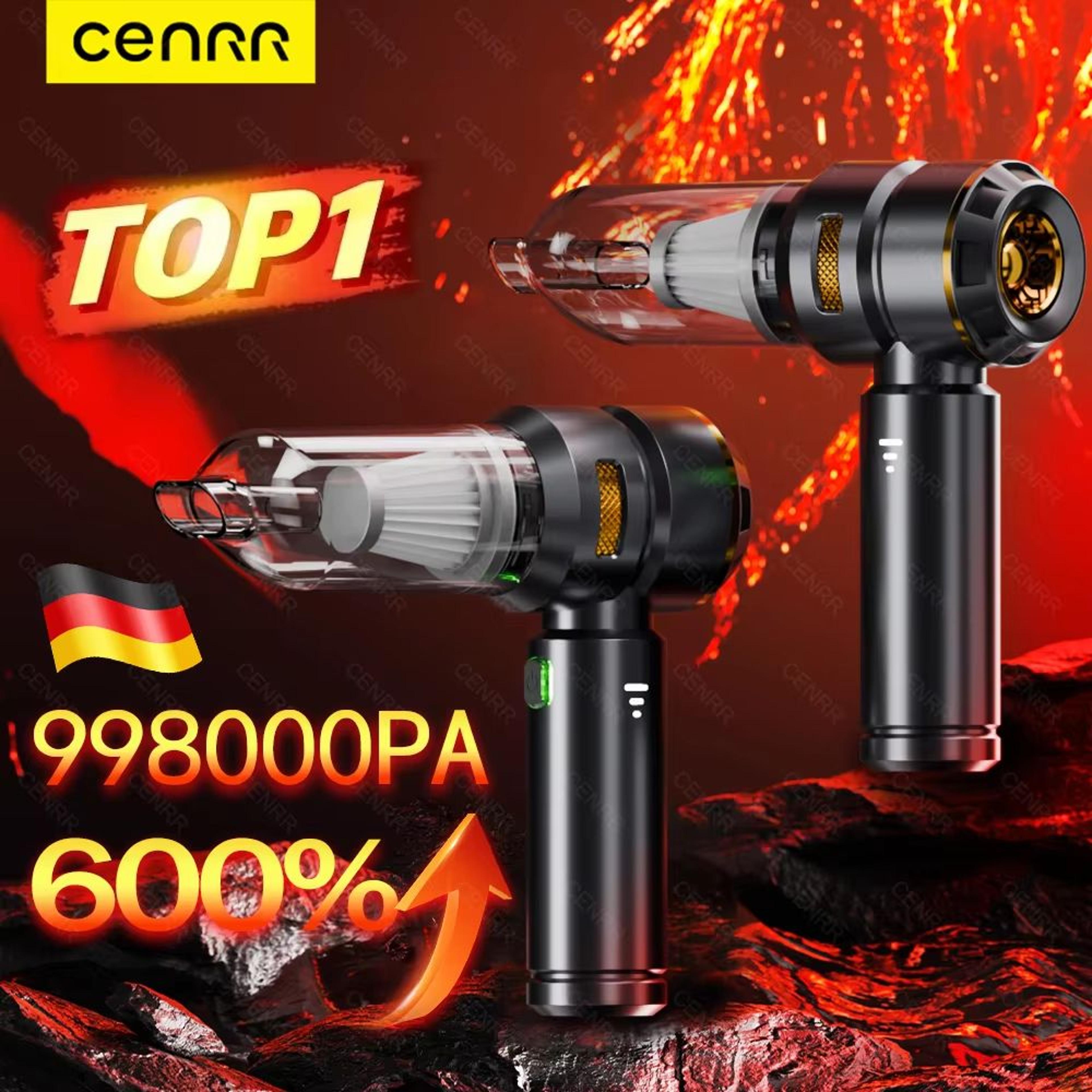 cenrr 998000pa car vacuum cleaner – powerful portable handheld cordless vacuum for cars & accessories