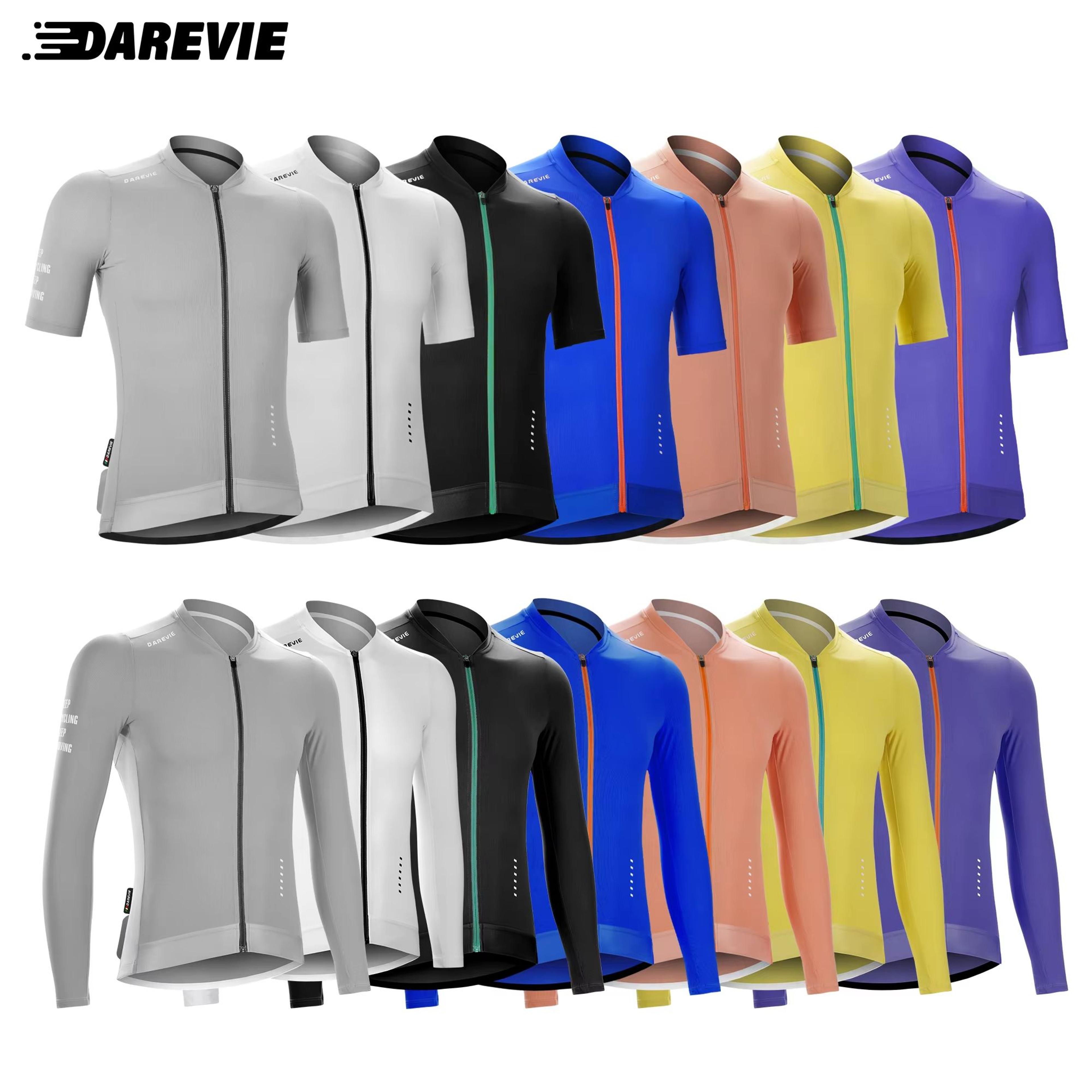 darevie pro cycling jersey – anti-uv spf 50+ quick dry cycling shirt with anti-slip design for men & women