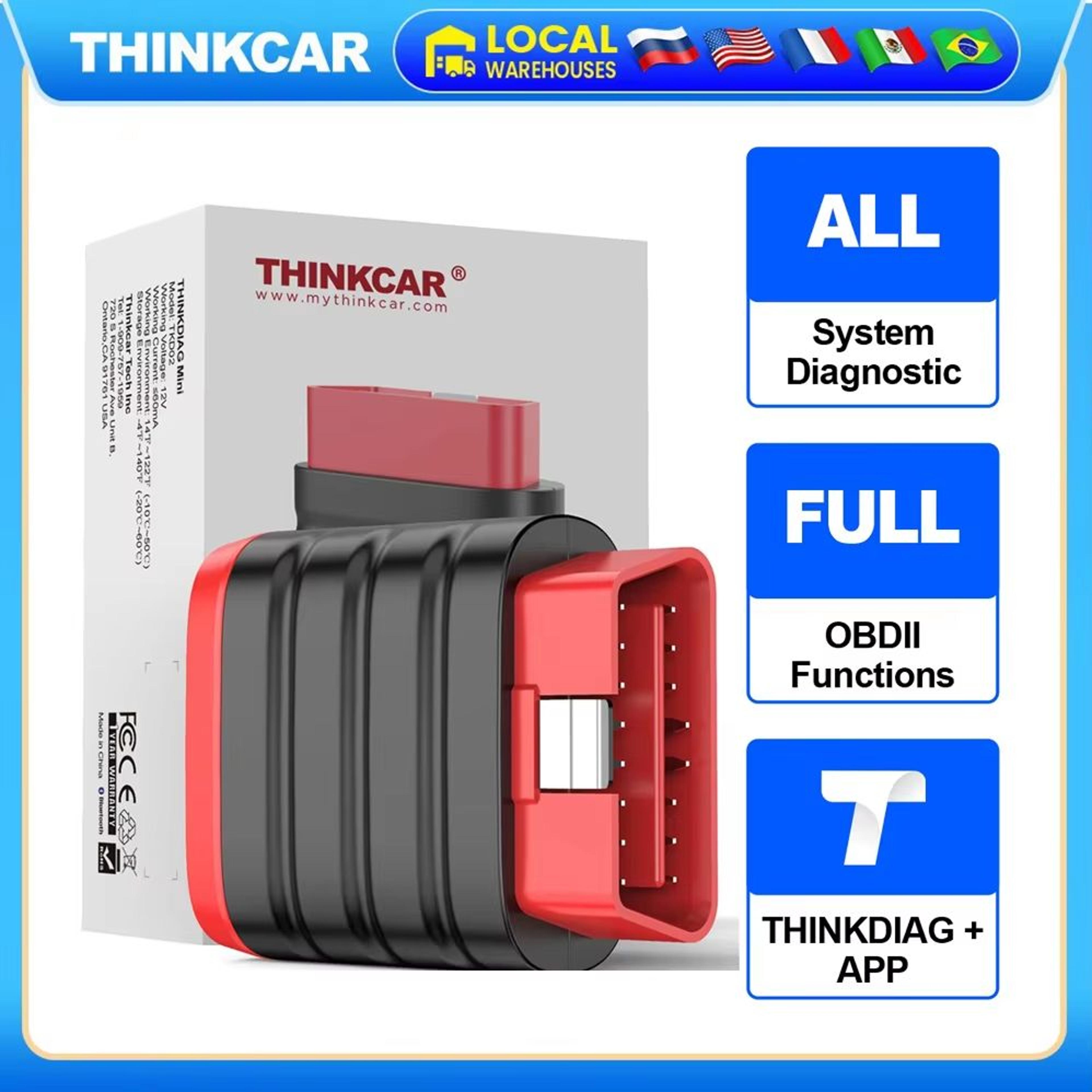 thinkcar thinkdiag mini bluetooth obd2 scanner – full-system car diagnostic tool & fault code reader