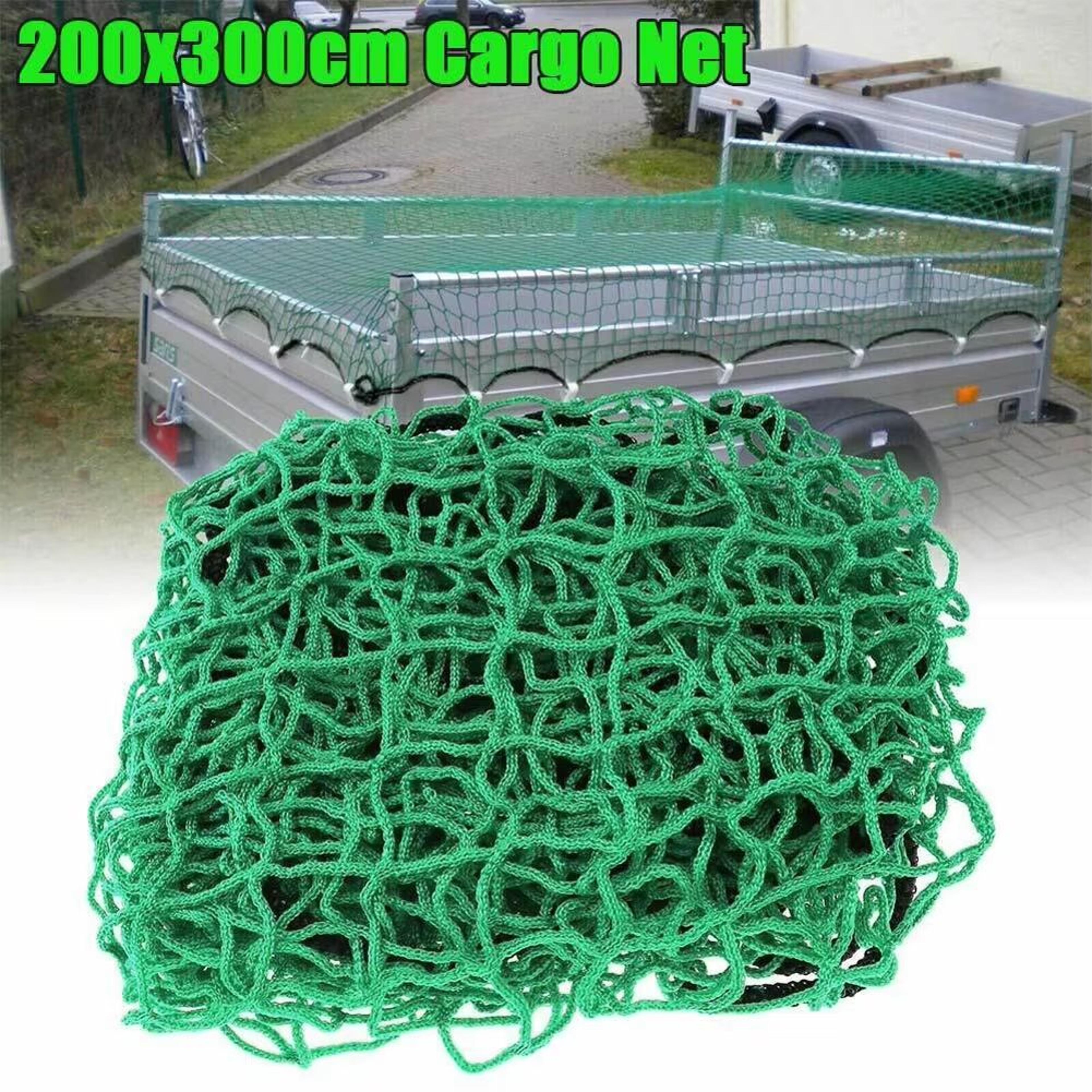 heavy duty cargo net 3x2m – stretchable truck, trailer & car bed net with small mesh holes for secure cargo & luggage