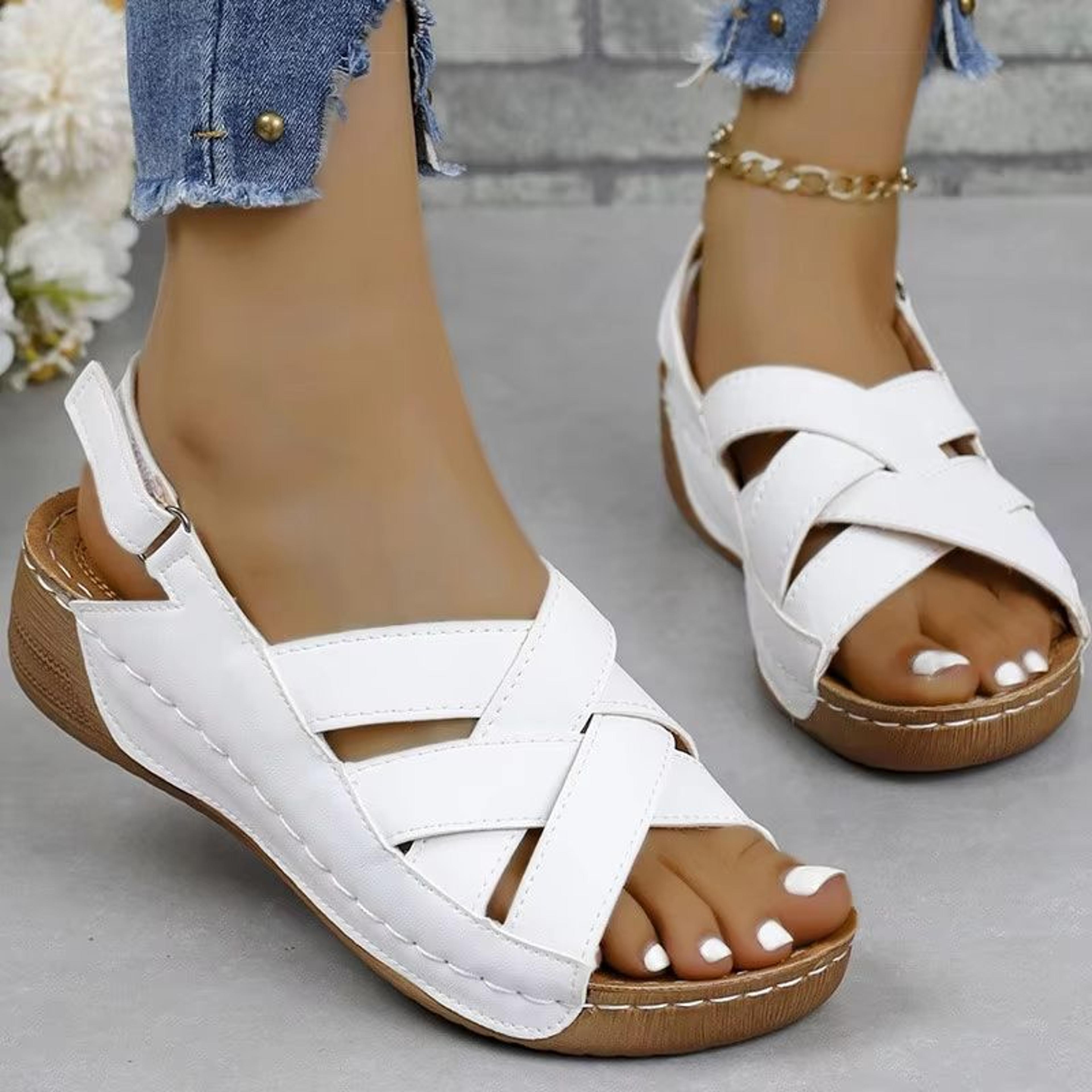 women's casual wedge sandals – lightweight summer heels for all-day comfort