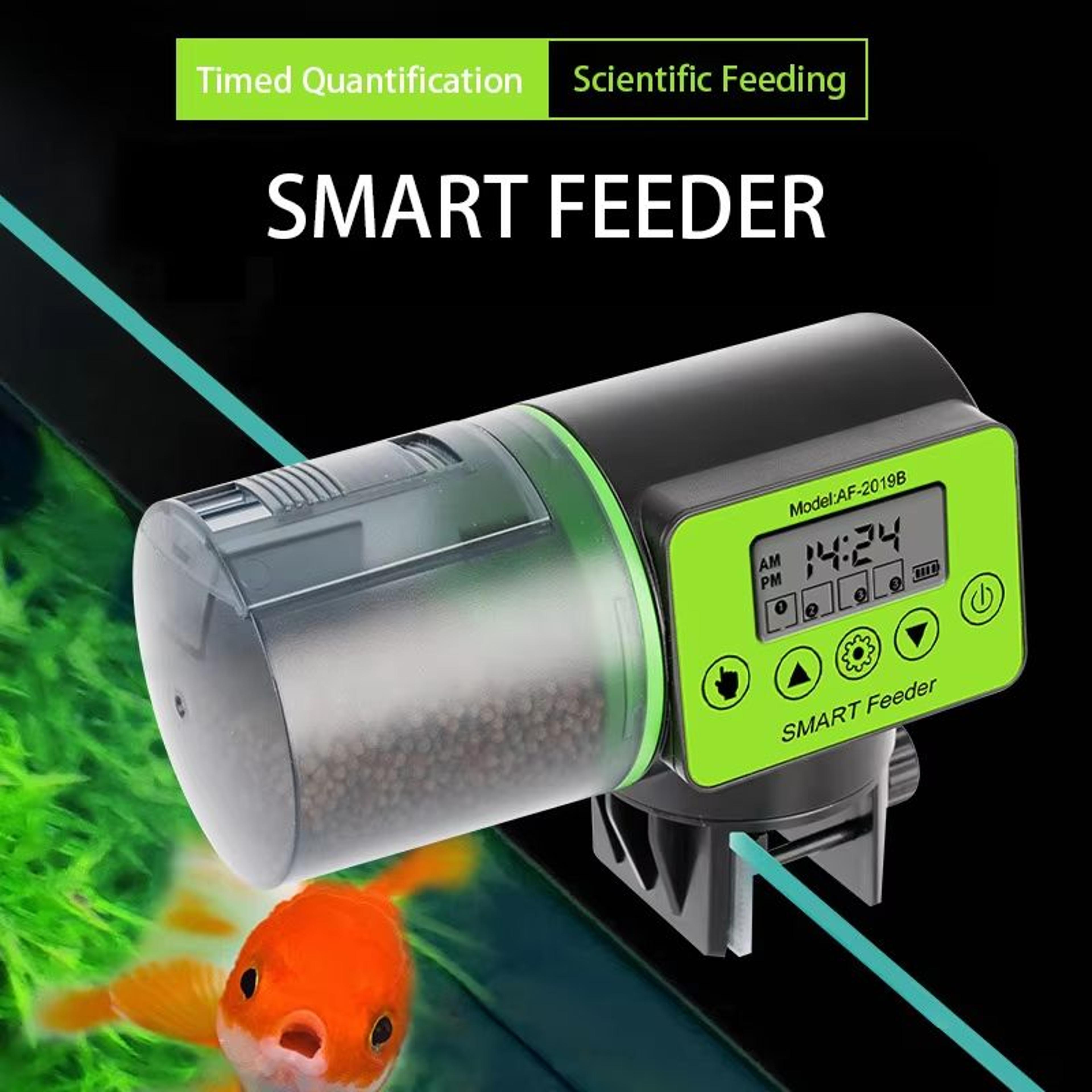 automatic fish feeder – digital aquarium food dispenser with timer