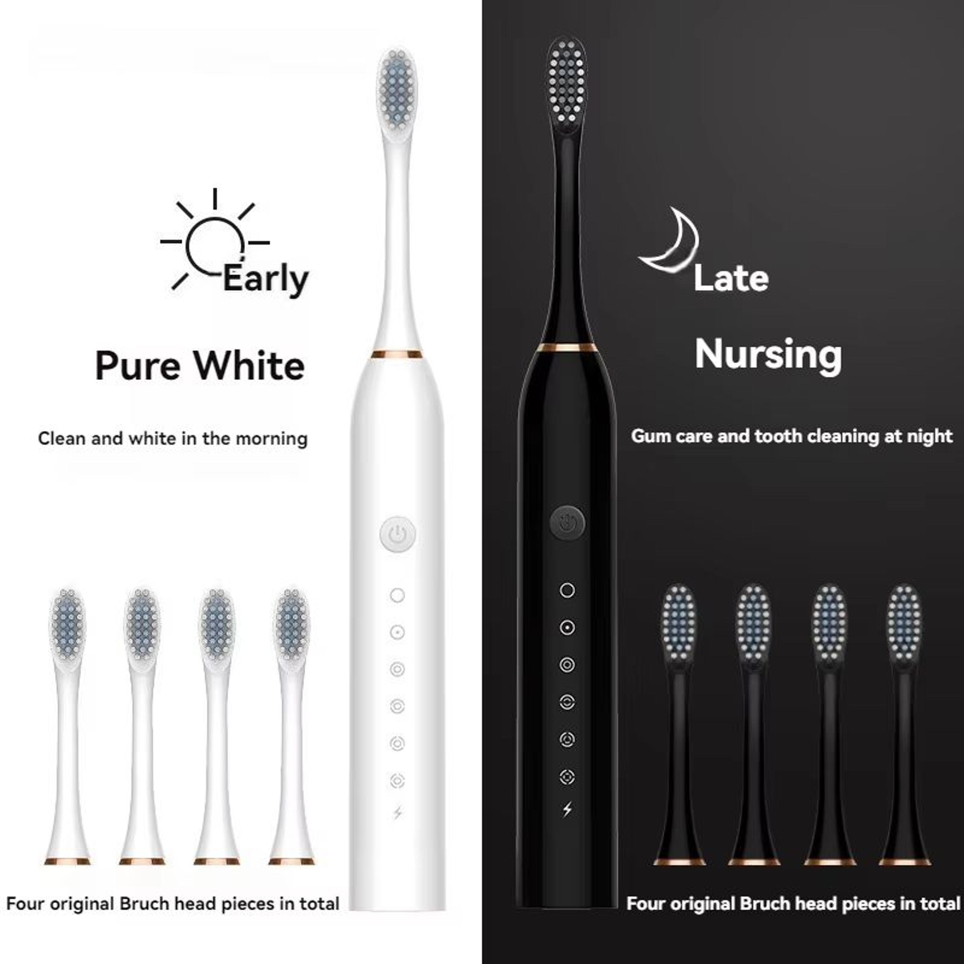 universal automatic electric toothbrush – six-speed rechargeable with soft bristles for adults & children