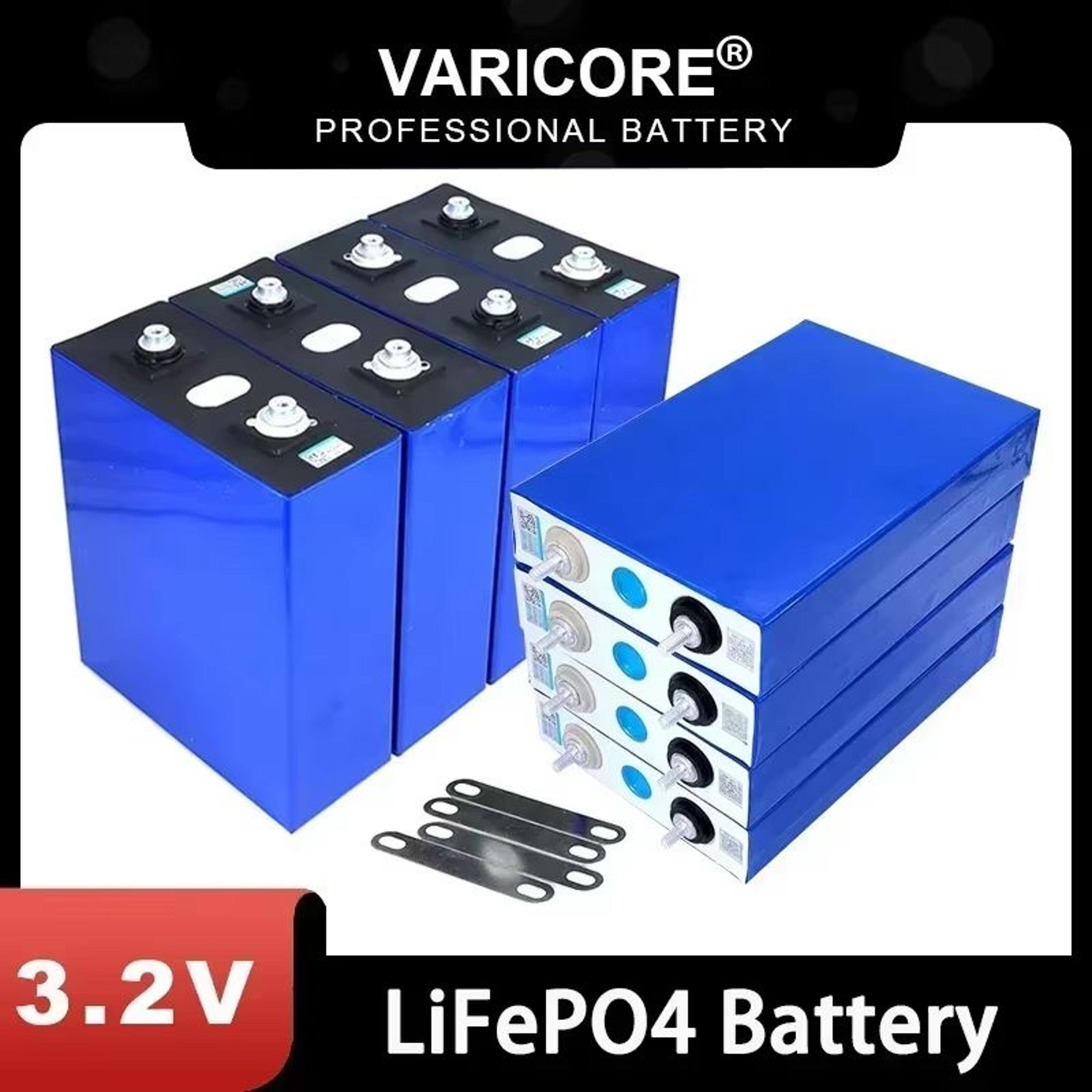 4pcs lifepo4 rechargeable battery pack – 3.2v 280ah–360ah deep cycle power cells for solar, rv, golf cart & electric veh