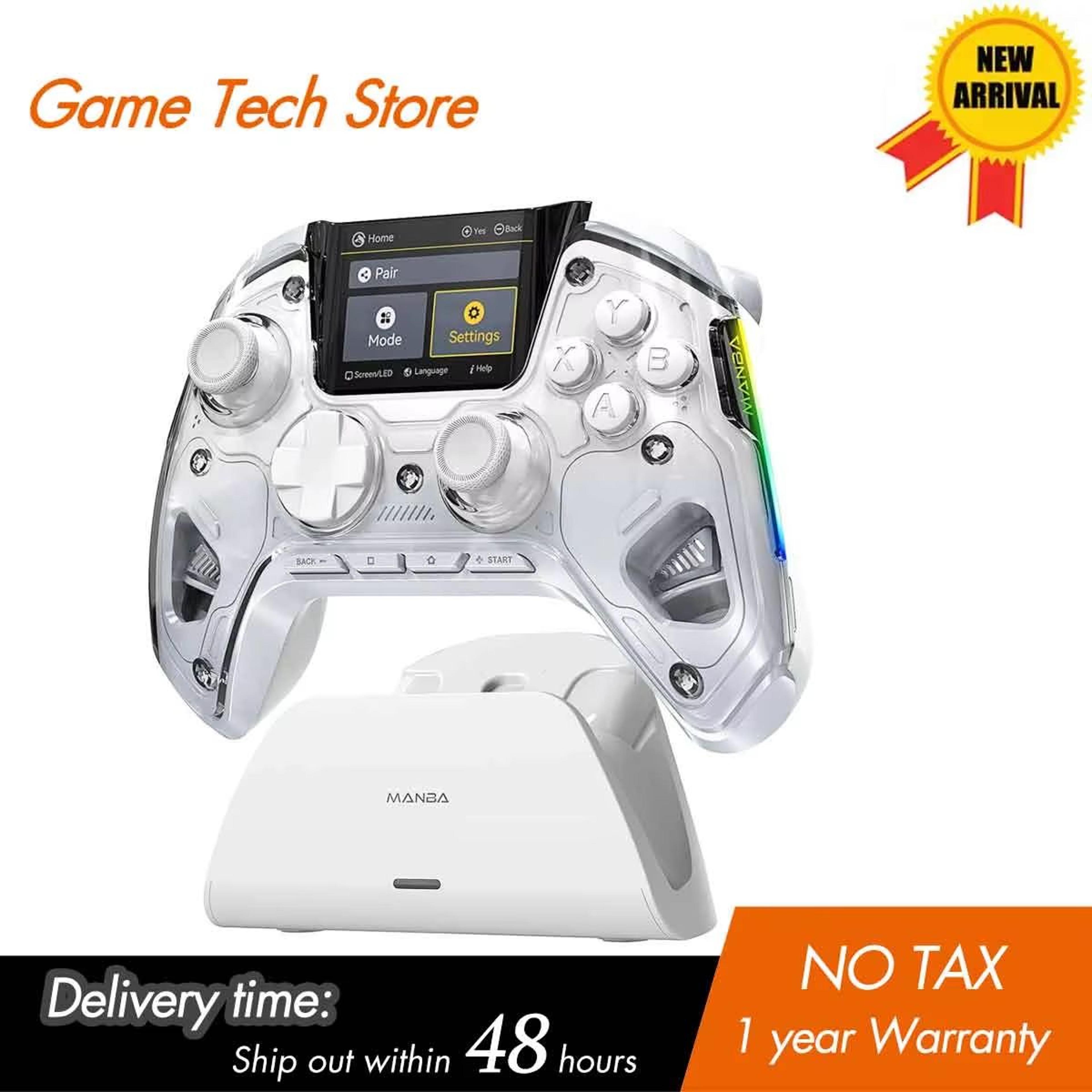 mamba one v2 wireless gaming controller – multi-platform hall effect joystick with rgb lights, 1800mah battery & chargin