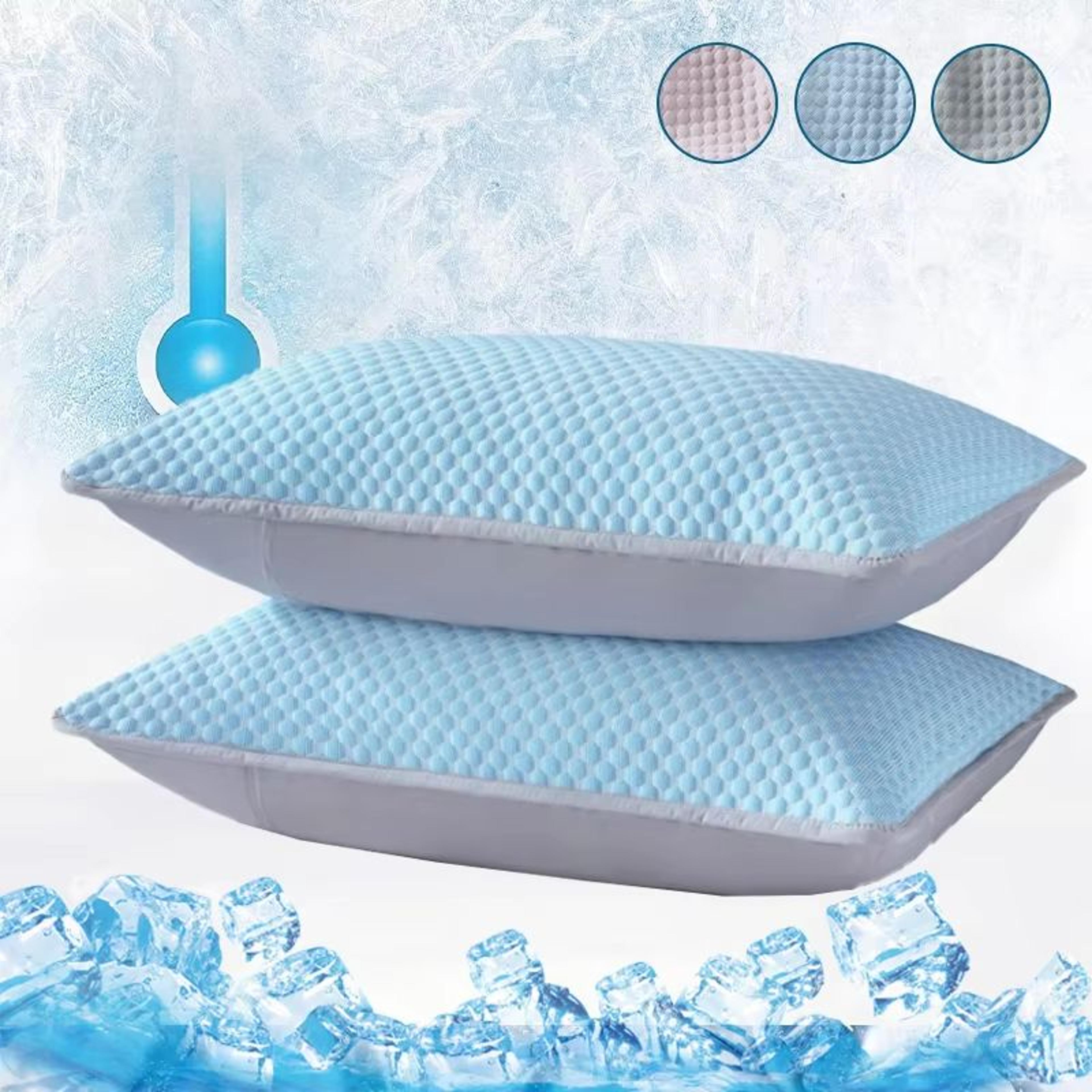 summer cooling pillowcase – solid color ice bean pillow cover for cool, breathable sleep (48x74cm, no pillow)
