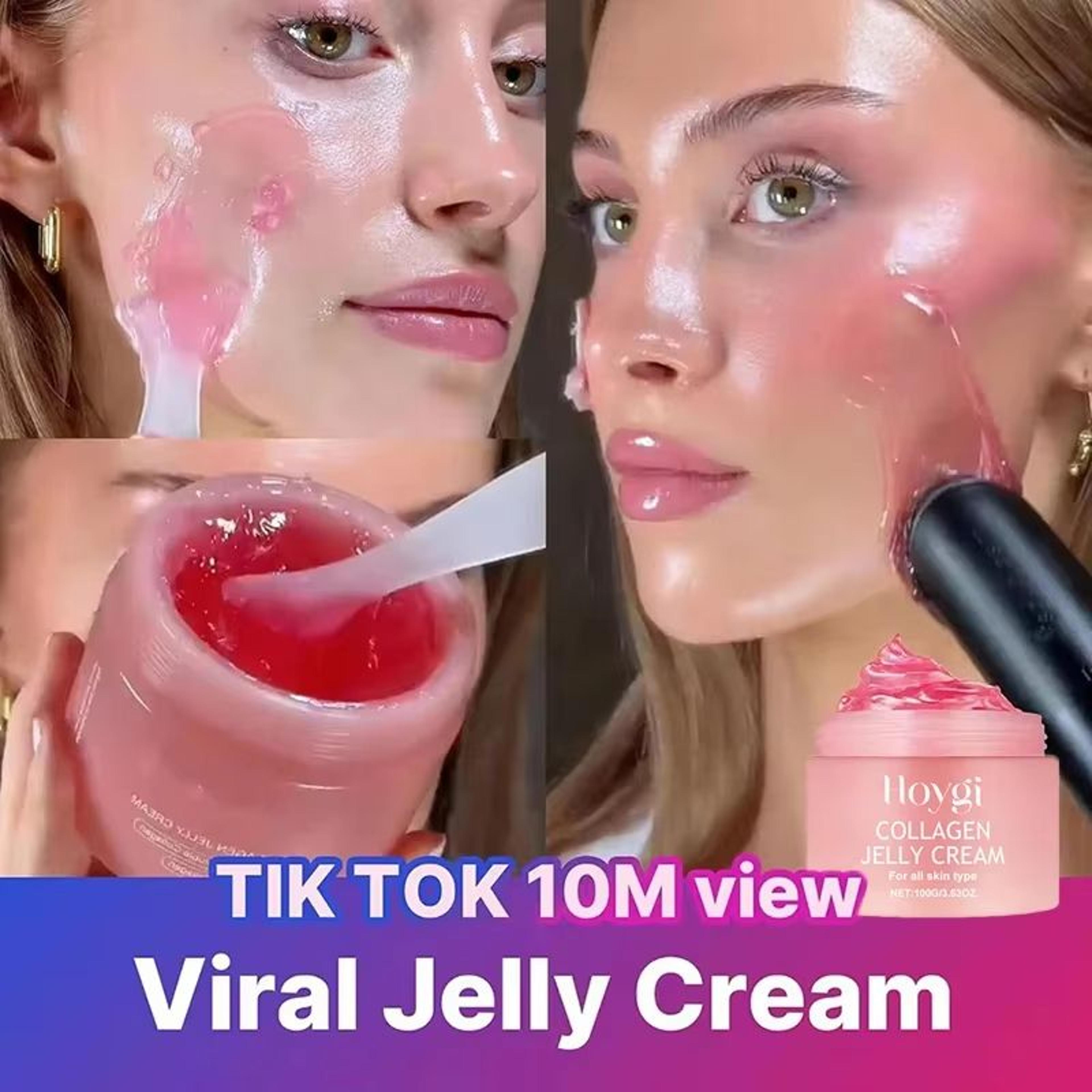 collagen jelly face cream – hydrating korean skin care for pore tightening & nourished glow