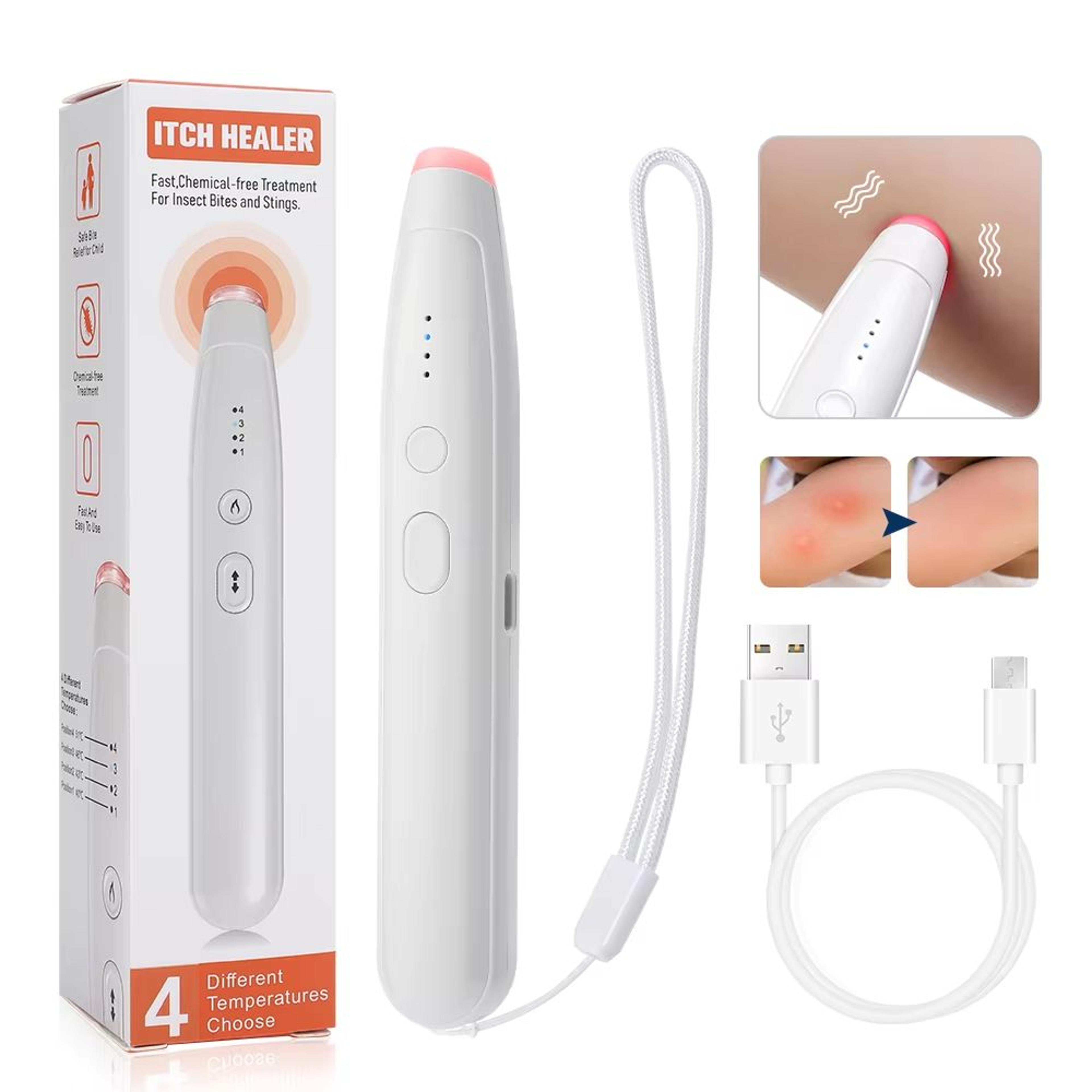 reliefx rechargeable mosquito bite pen – portable chemical-free anti-itch device for travel & camping