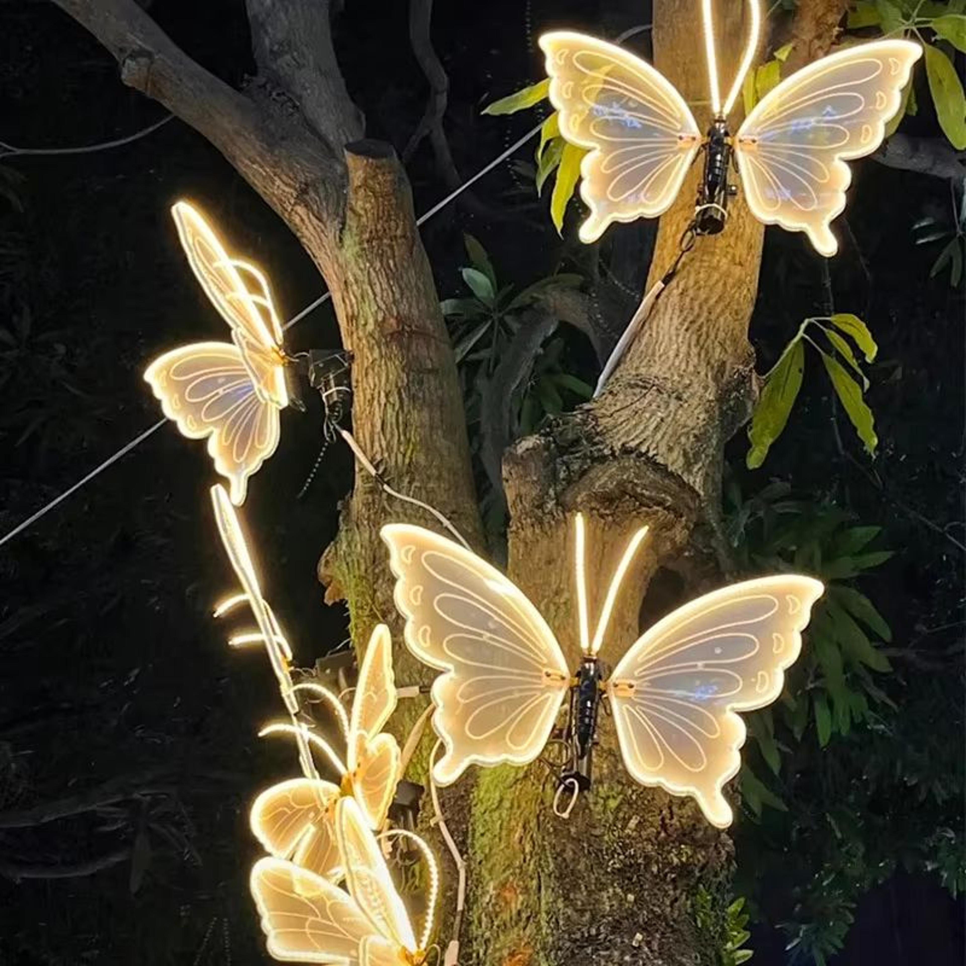 12v led butterfly lights – outdoor dynamic & static decorative string for festivals, parties, and home decor